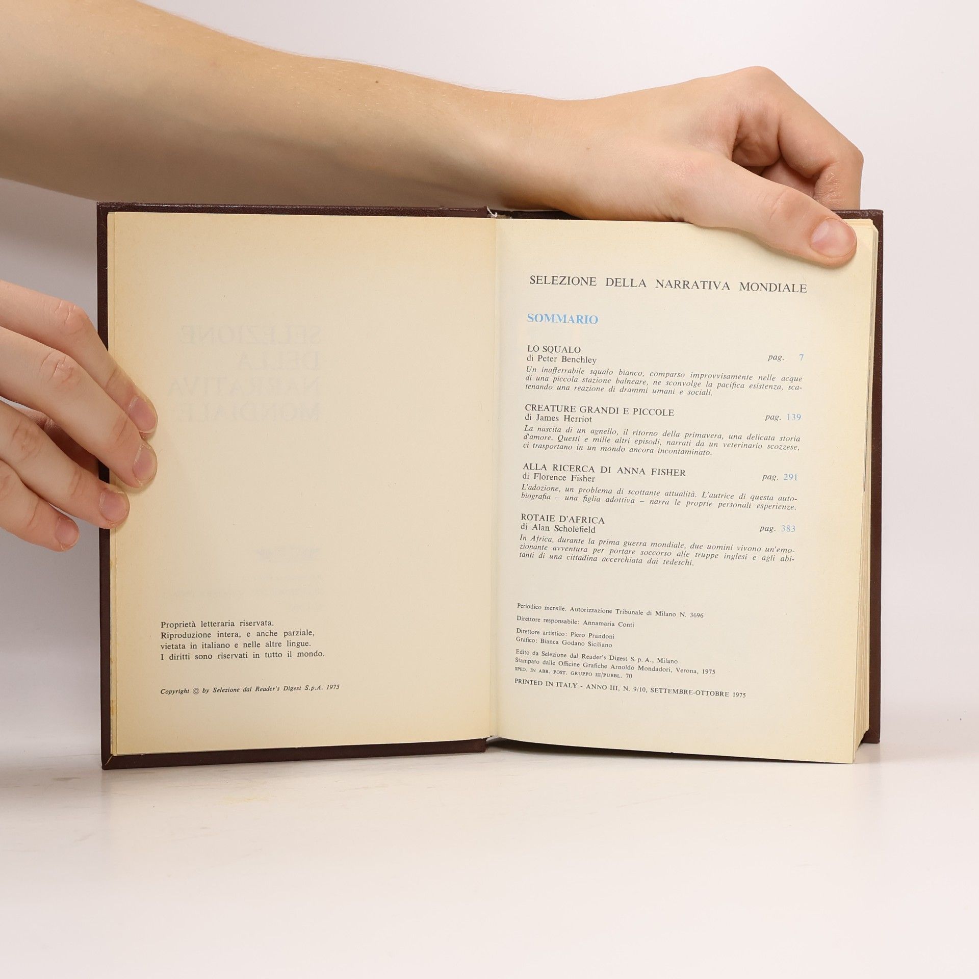 Peter Benchley Selezione della narrativa mondiale