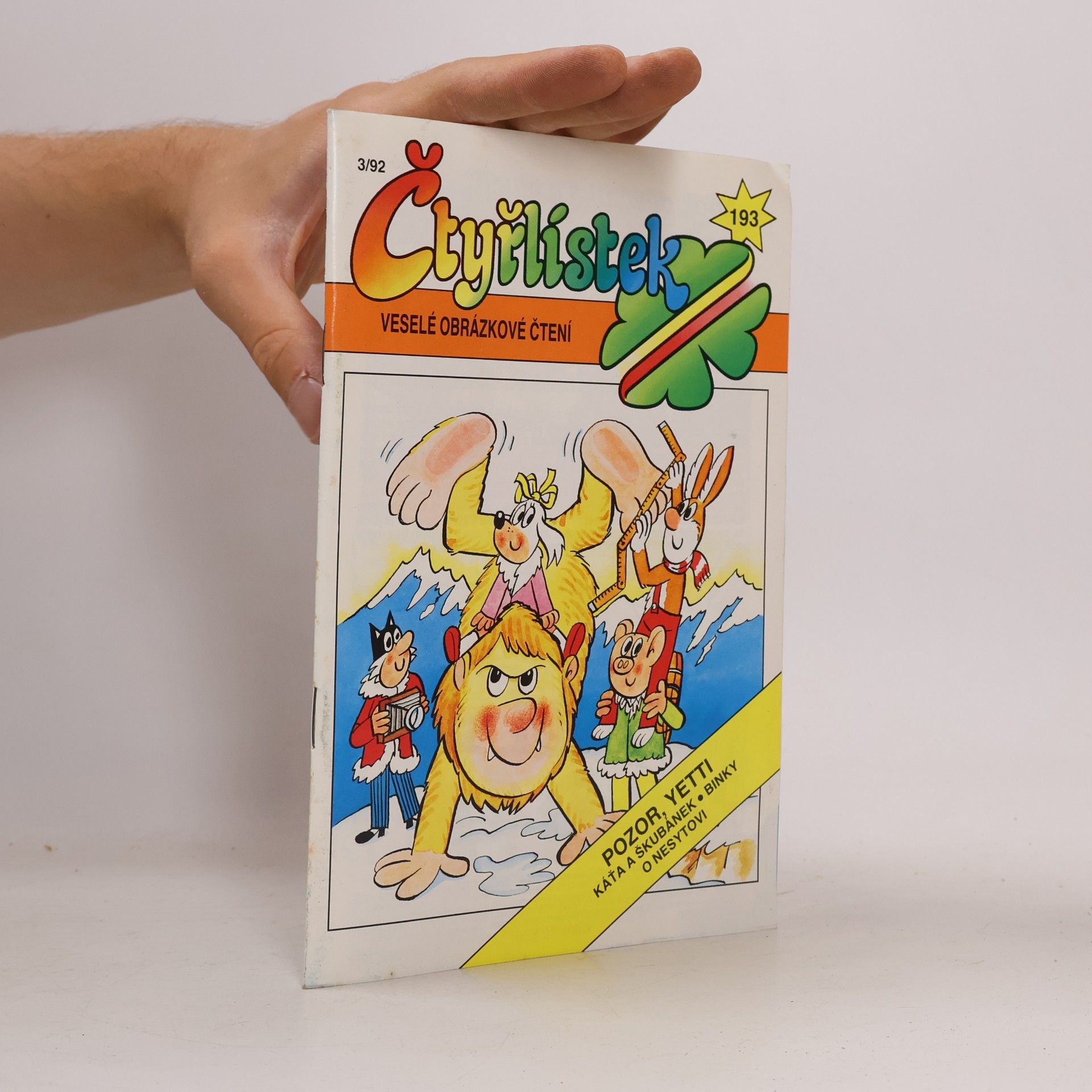 Kolektiv autorů Čtyřlístek 193. 3/1992. Pozor, Yetti