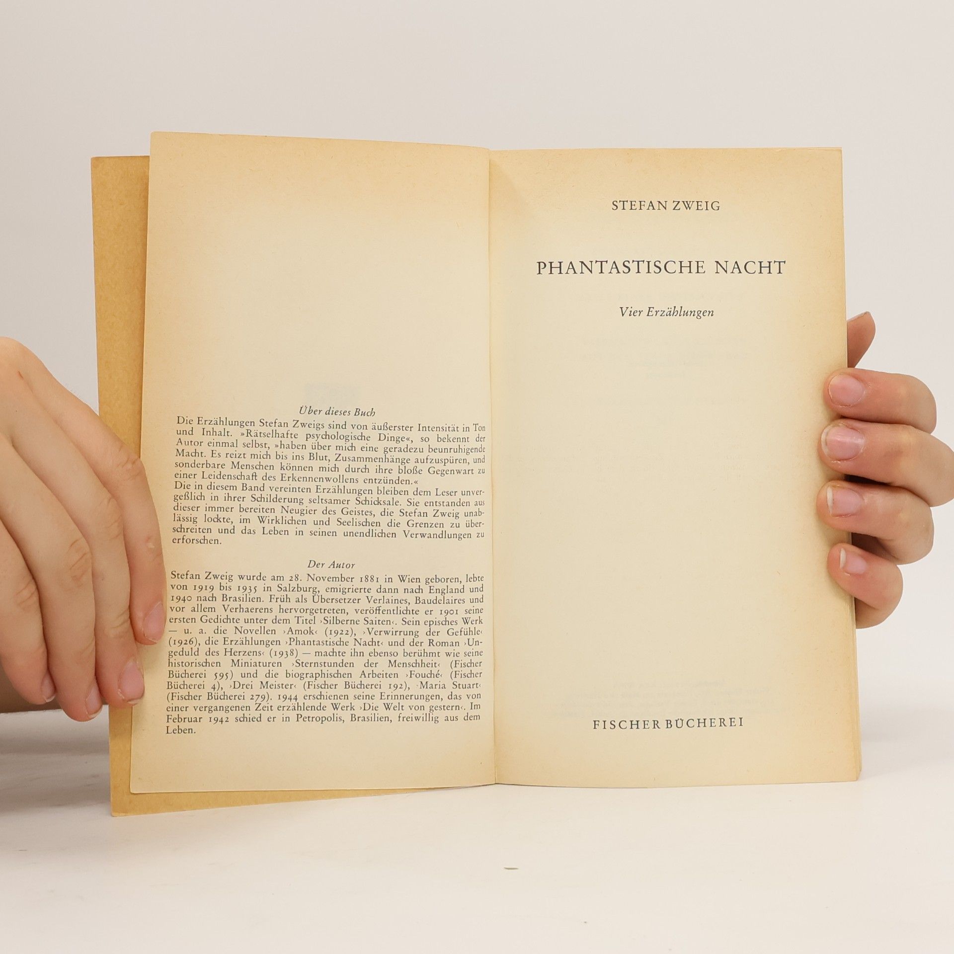 Stefan Zweig Phantastische Nacht