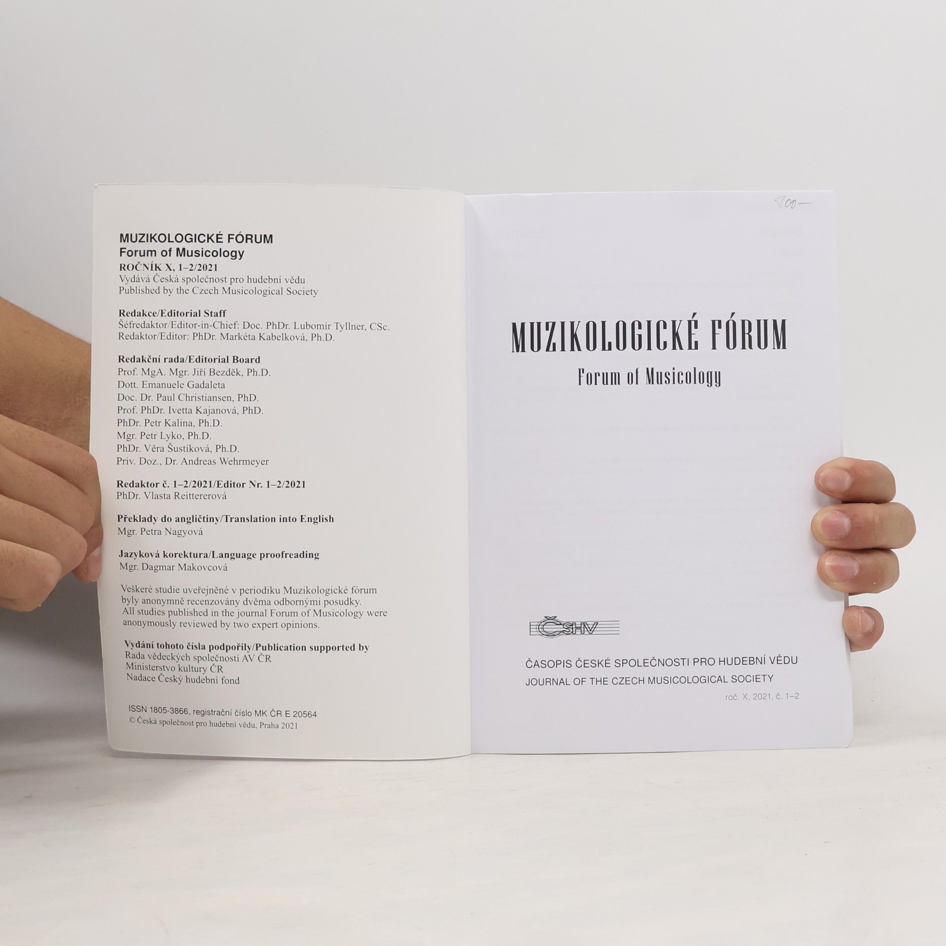 Various authors Muzikologické fórum. Ročník X. č. 1-2/2021