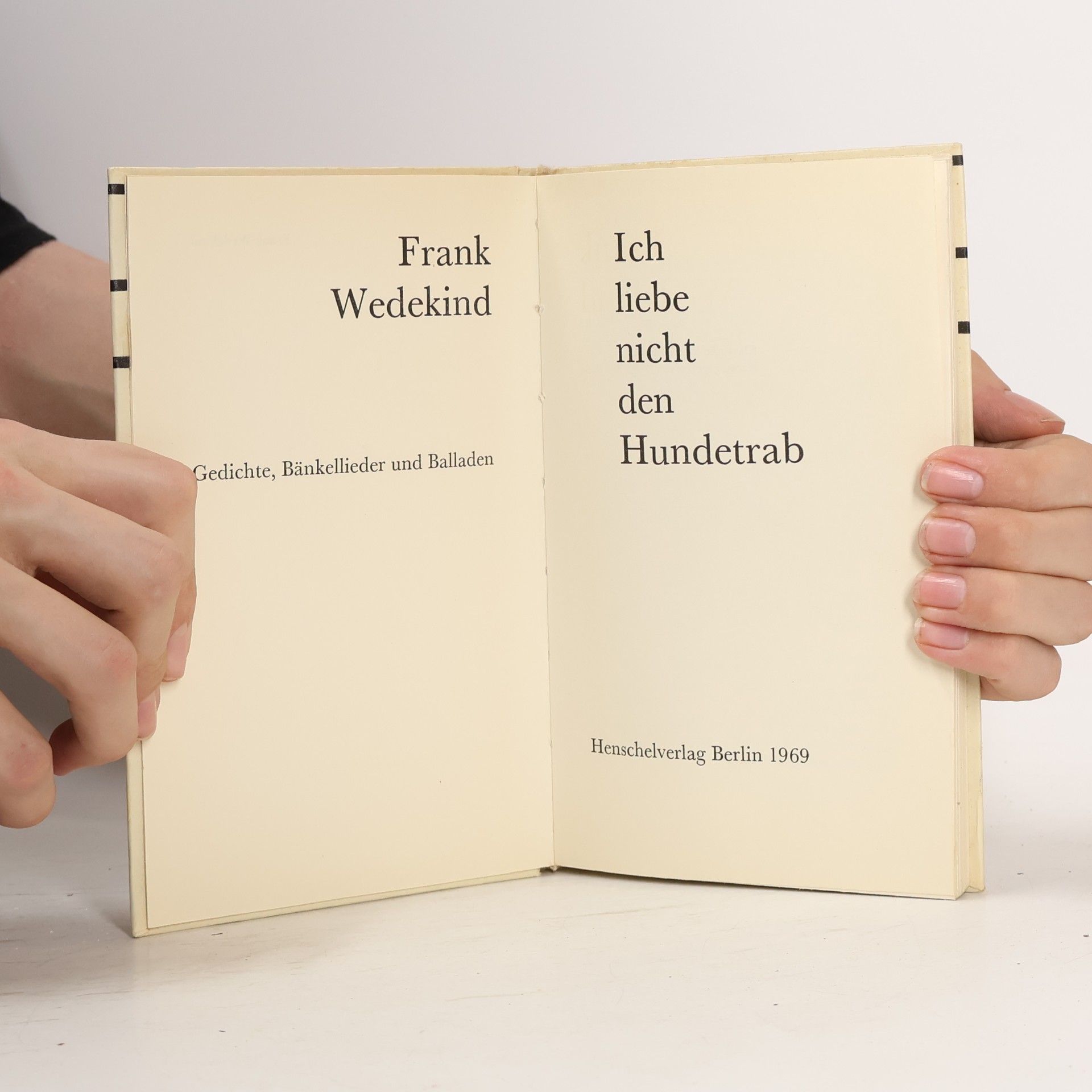Frank Wedekind Ich liebe nicht den Hundetrab
