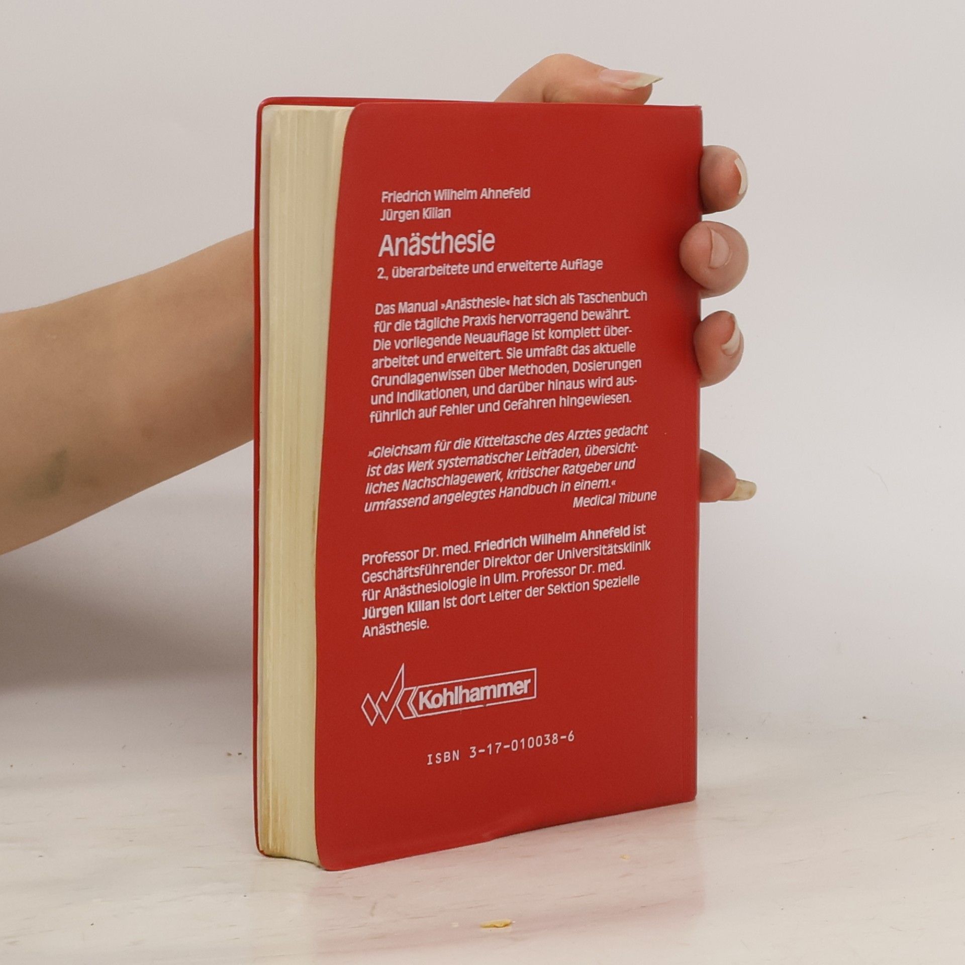 Friedrich W. Ahnefeld Manual - 1: Anästhesie