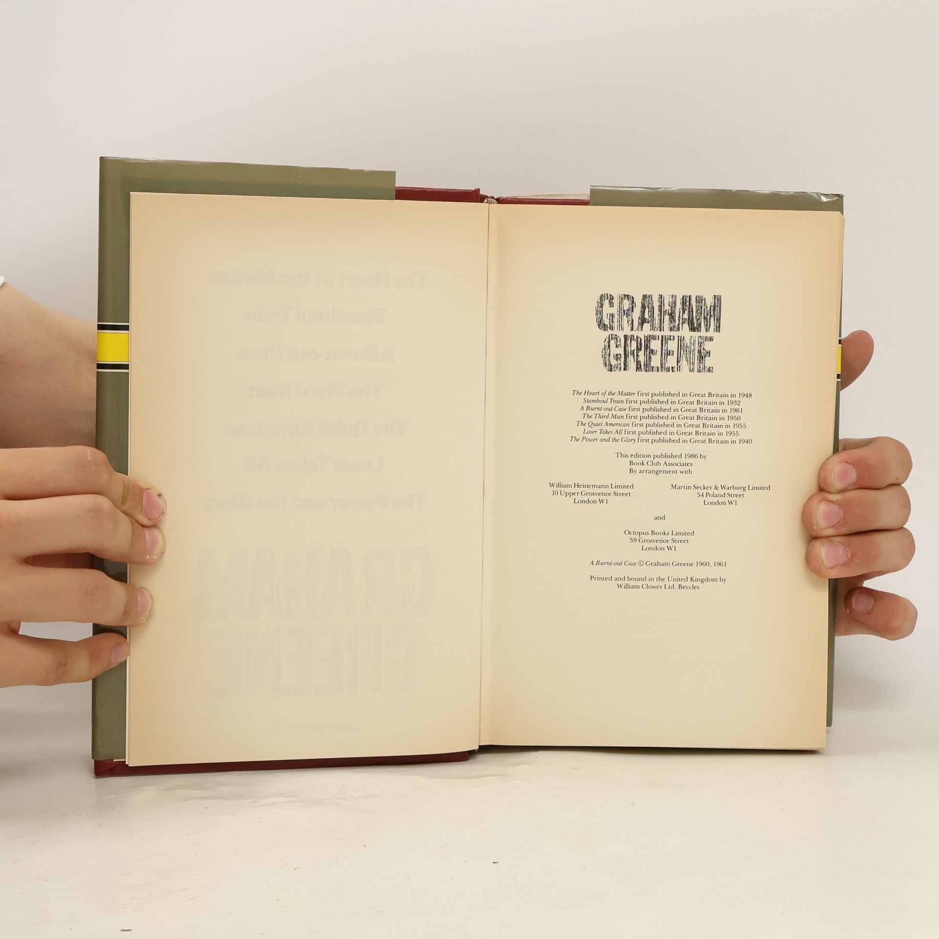 Graham Greene Graham Greene Omnibus. The Heart of the Matter. Stamboul Trail. A Burnt-Out Case. The Third Man. The Quiet American. Loser Takes All. The Power and the Glory