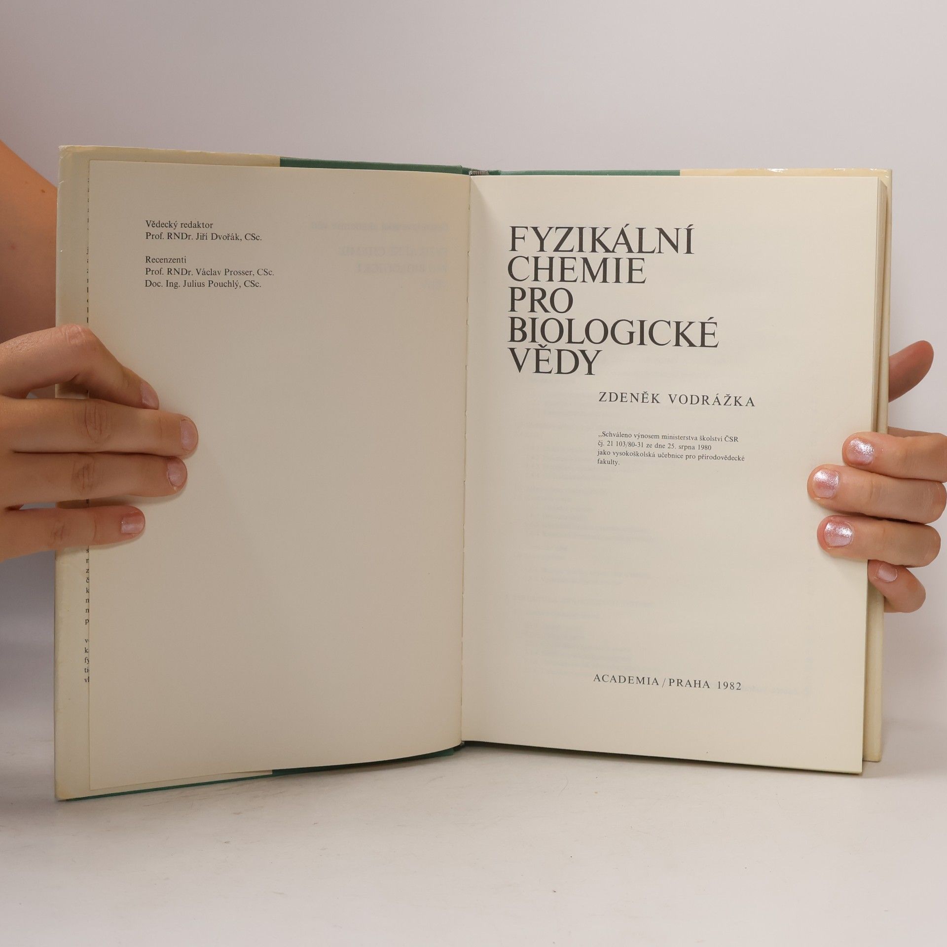 Zdeněk Vodrážka Fyzikální chemie pro biologické vědy