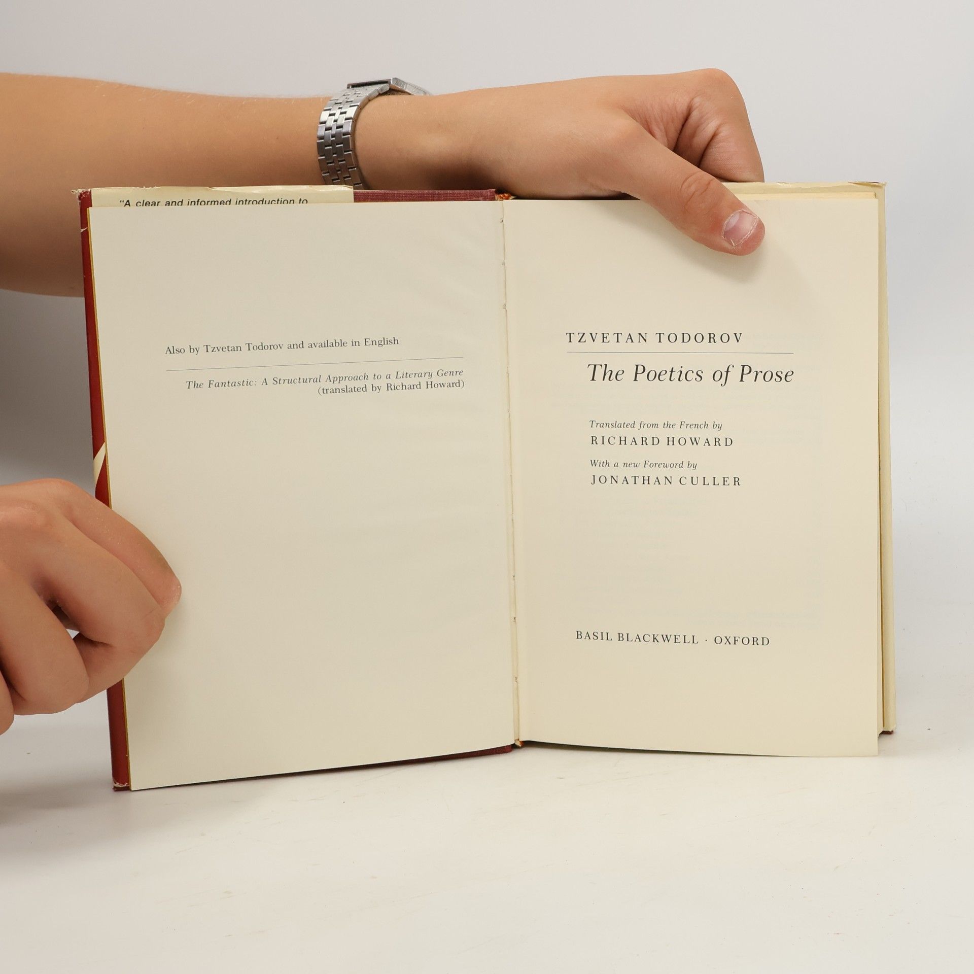 Tzvetan Todorov The Poetics of Prose