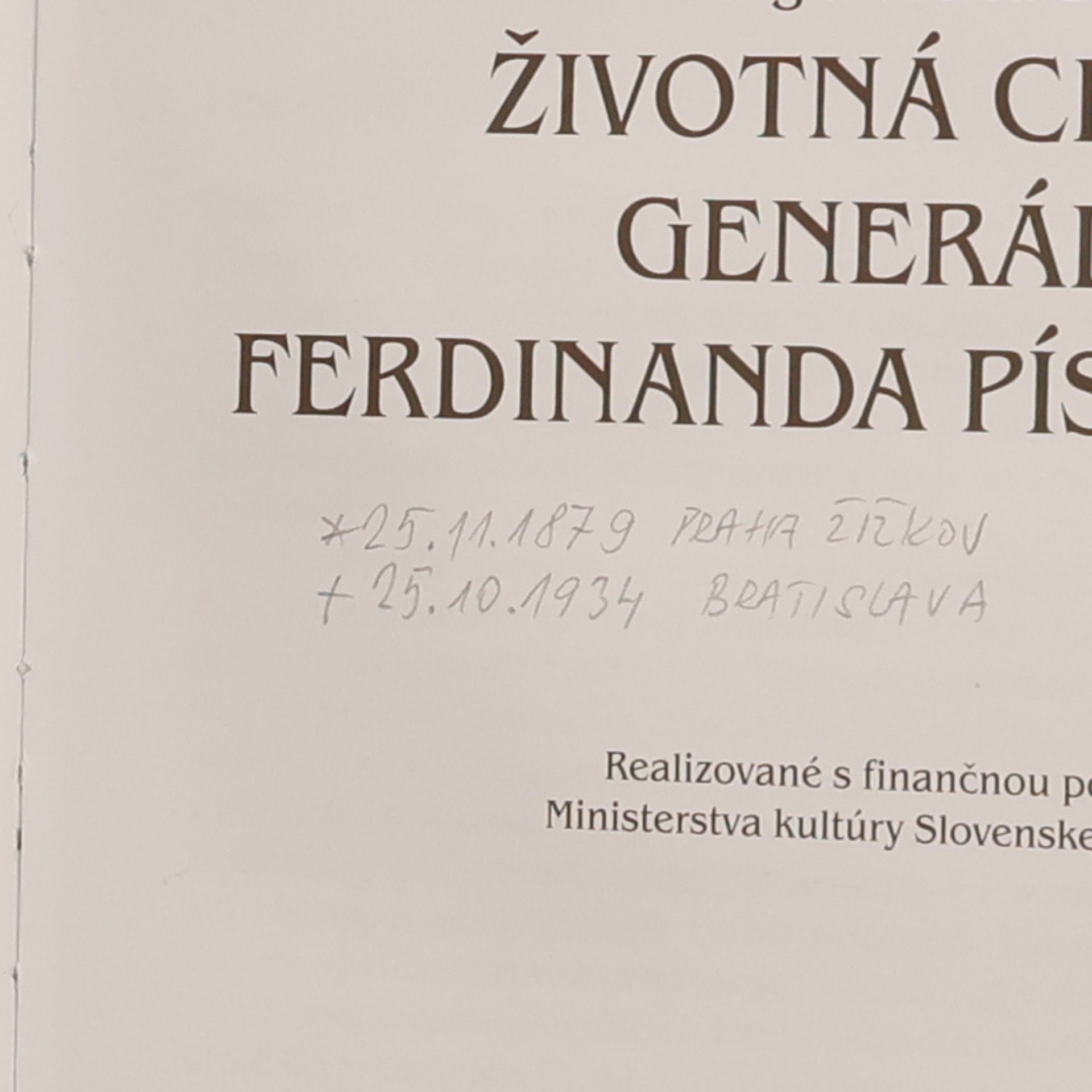 Ladislav Takáč Životná cesta generála Ferdinanda Píseckého