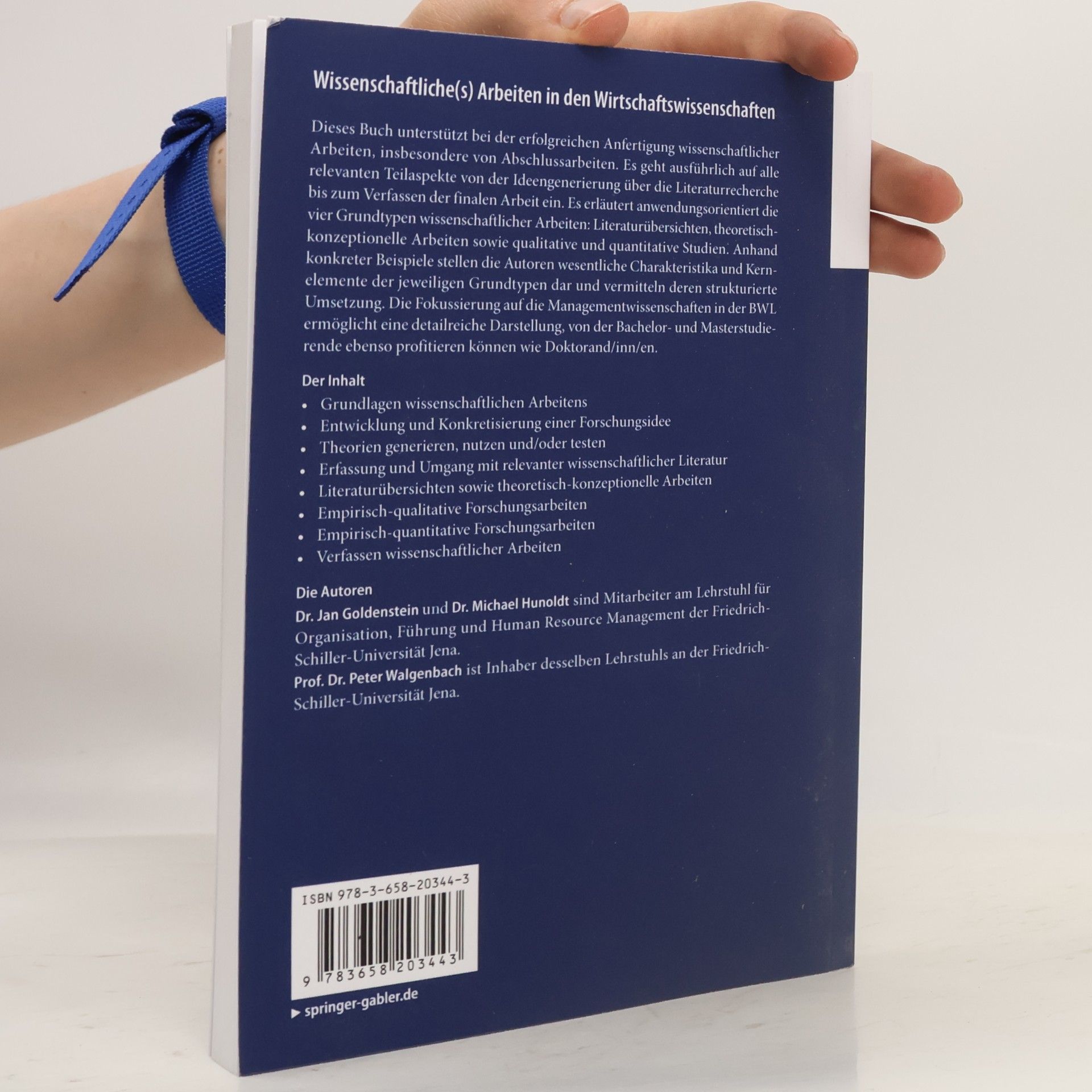 Jan Goldenstein Wissenschaftliche(s) Arbeiten in den Wirtschaftswissenschaften