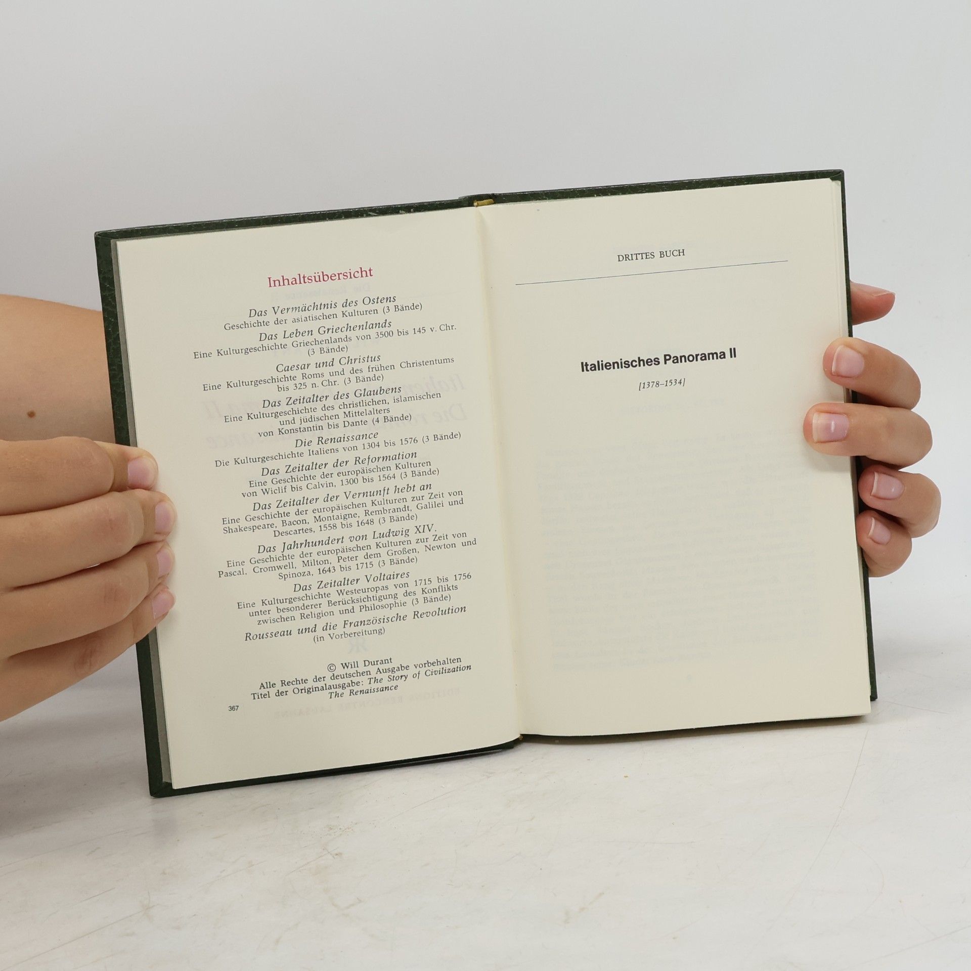 Will Durant Kulturgeschichte der Menschheit 15. Die Renaissance