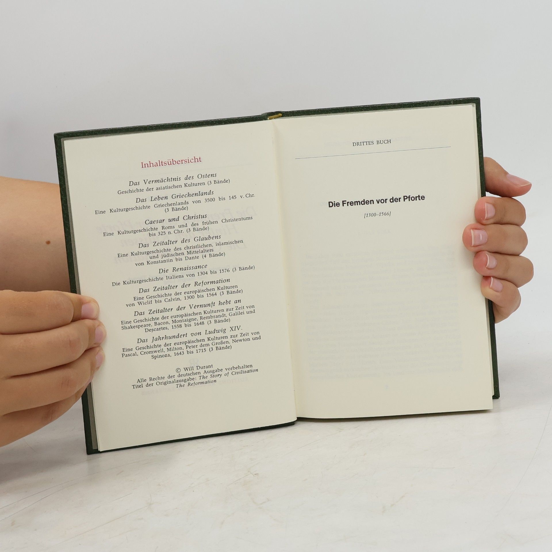 Will Durant Kulturgeschichte der Menschheit 19. Das Zeitalter der Reformation