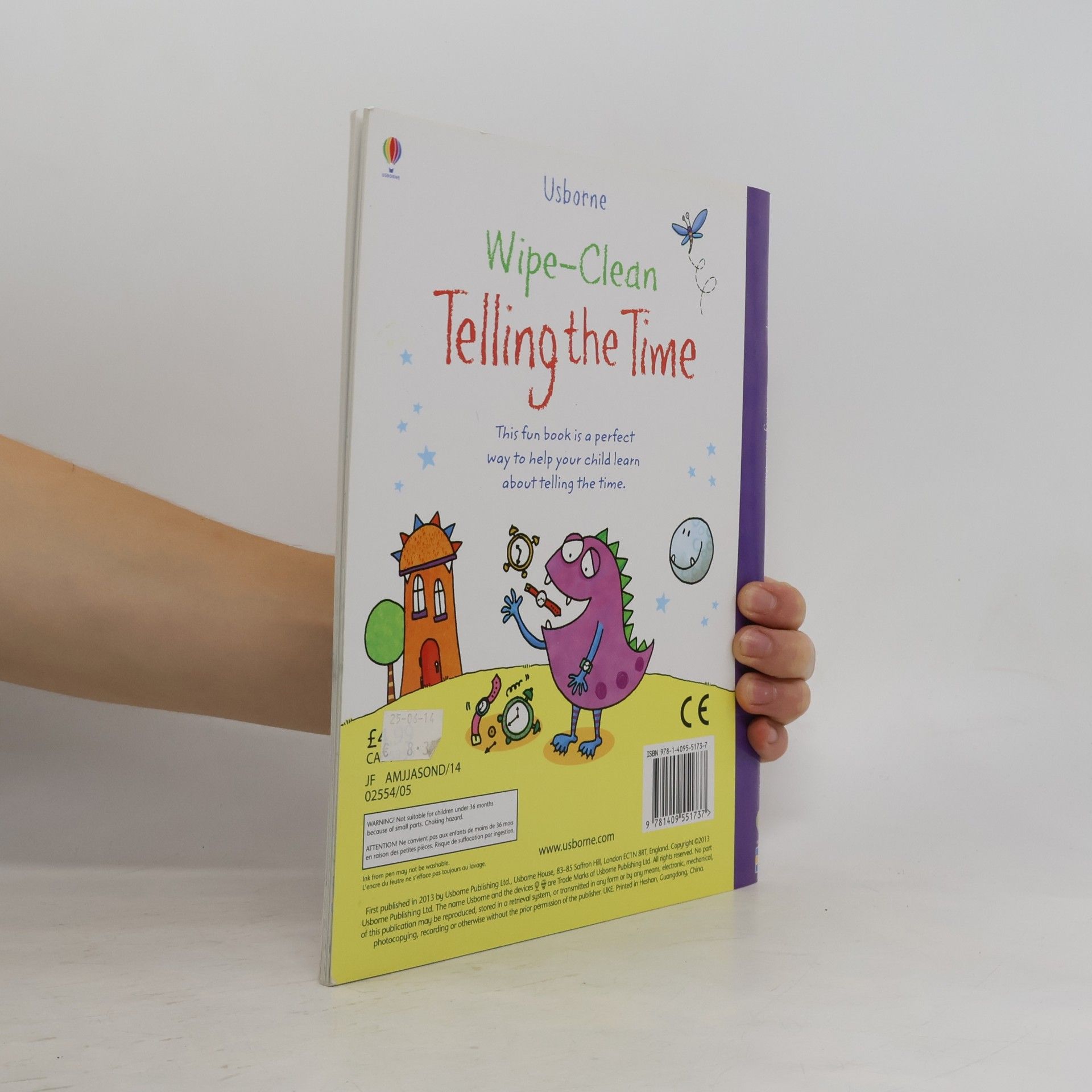 Jessica Greenwell Usborne Wipe Clean Books: Wipe-Clean Telling the Time