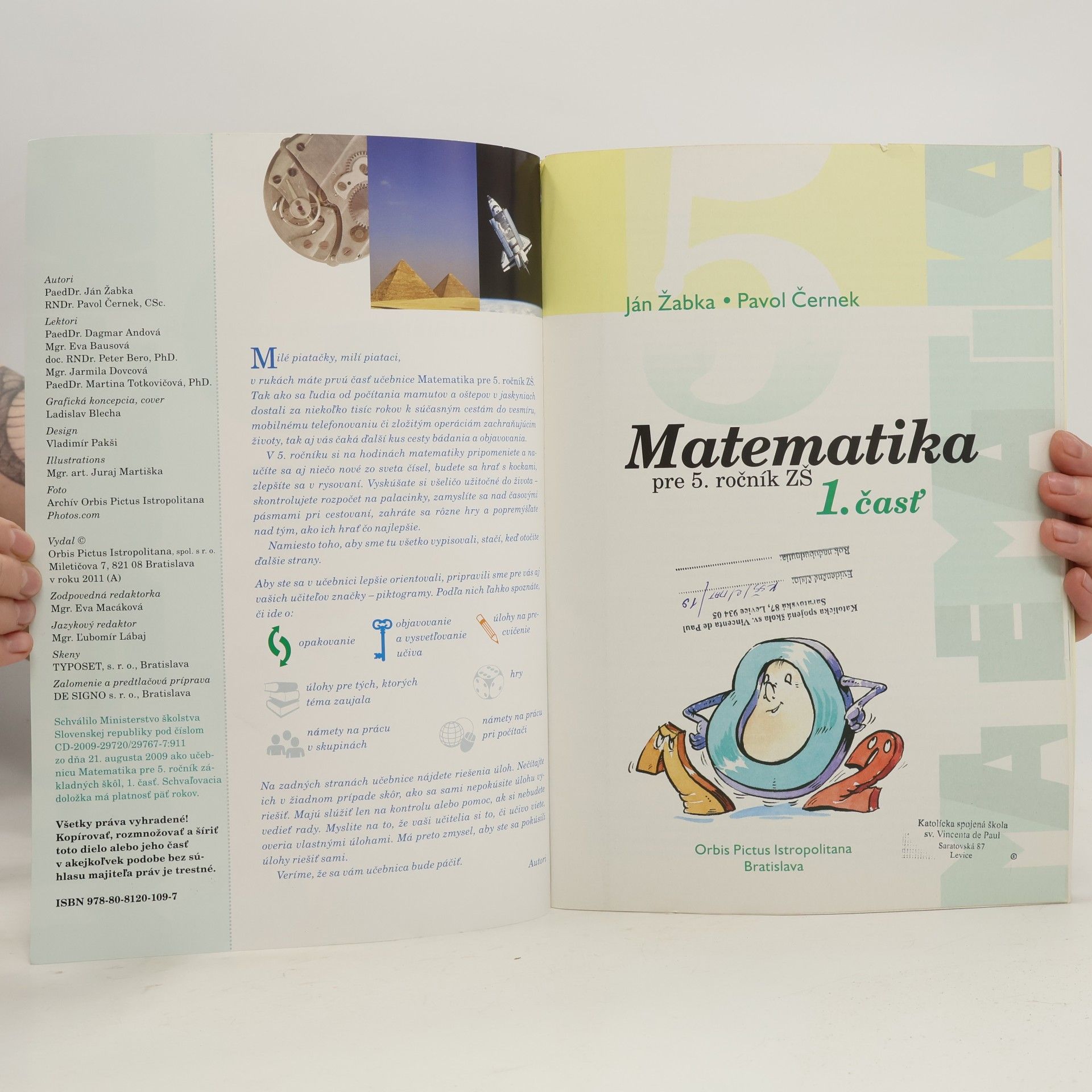 Ján Žabka Matematika pre 5. ročník základných škôl, 1. časť