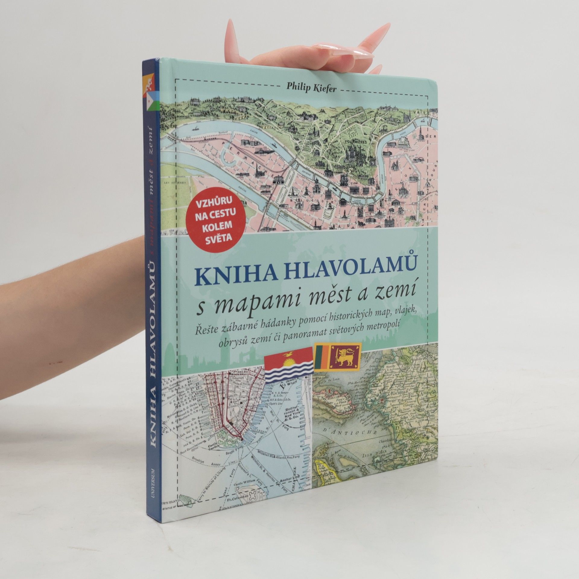 Philip Kiefer Kniha hlavolamů s mapami měst a zemí