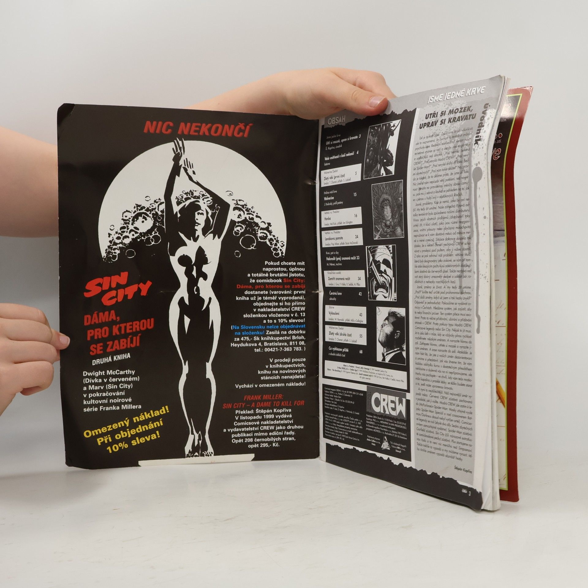 Kolektiv autorů Comicsový magazín Crew č.14., roč.III, 1999. (Slánie. Wolverine. Vetřelci vs Predádor.)