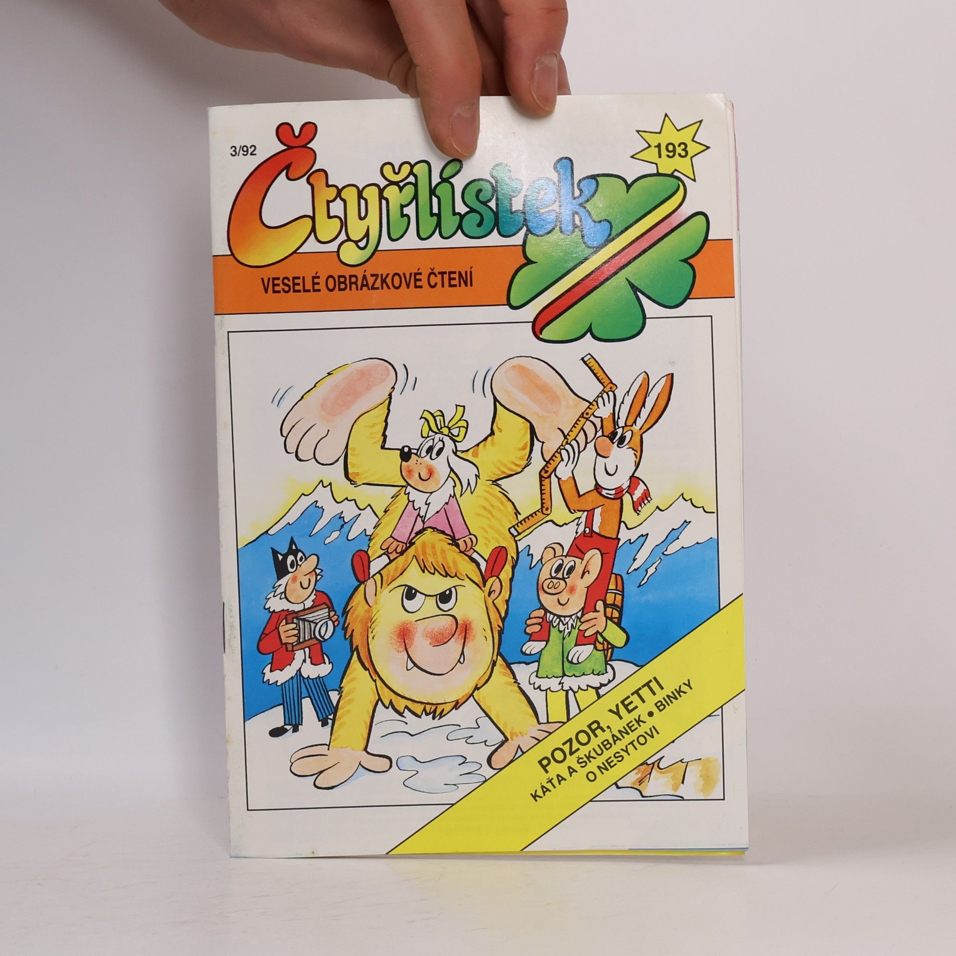 Various authors Čtyřlístek 193. 3/1992. Pozor, Yetti