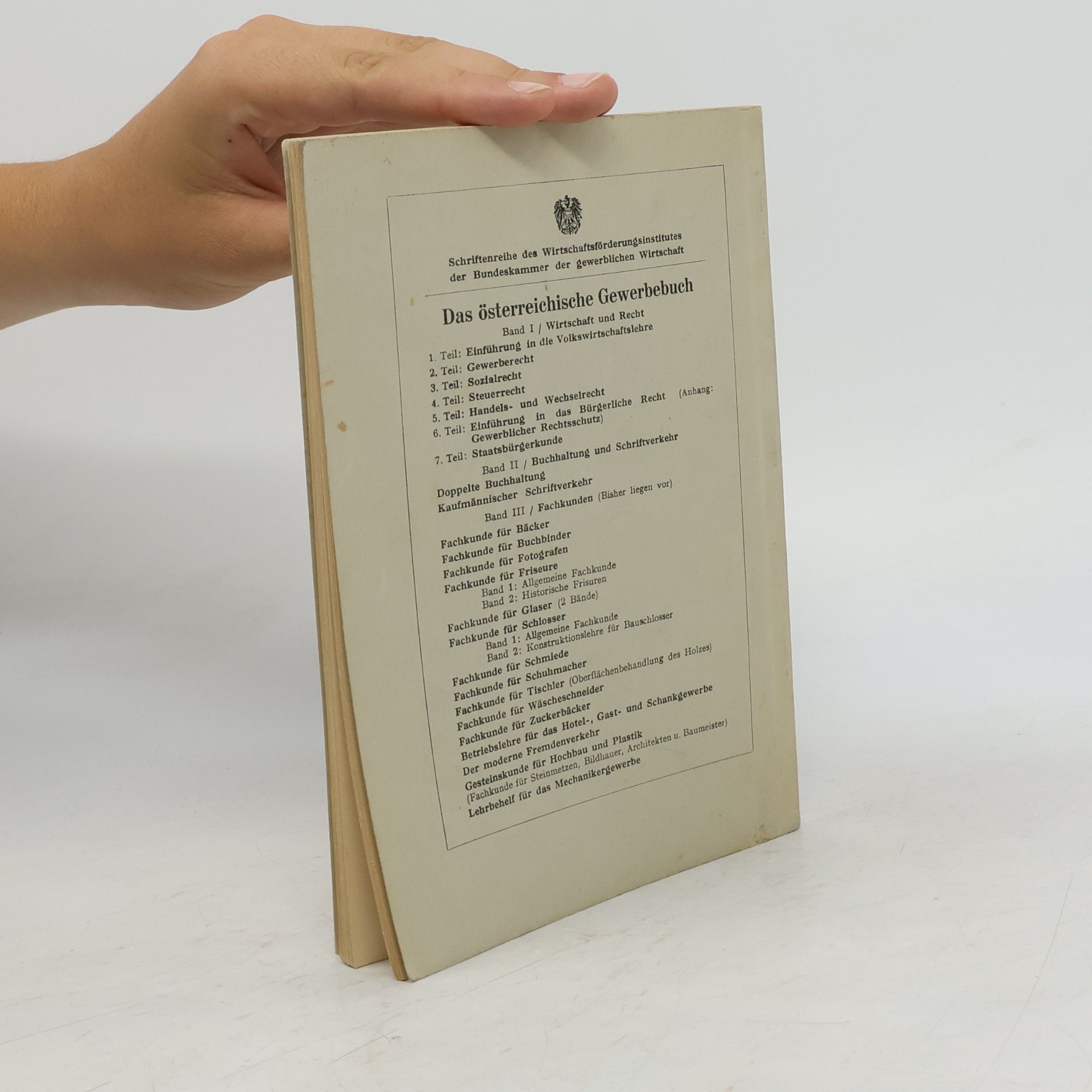 Autorenkollektiv Das österreichische Gewerbebuch. Band I. Teil 4