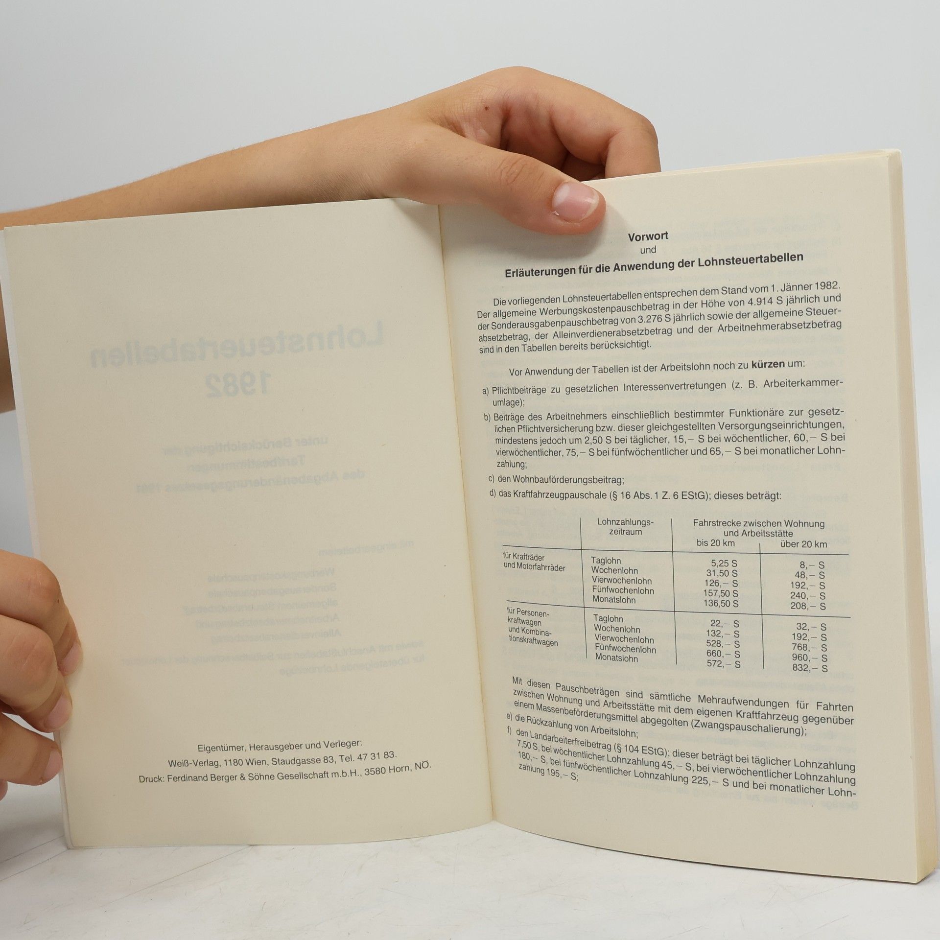 Autorenkollektiv Der Steuerzahler. Lohnsteuertabellen 1982