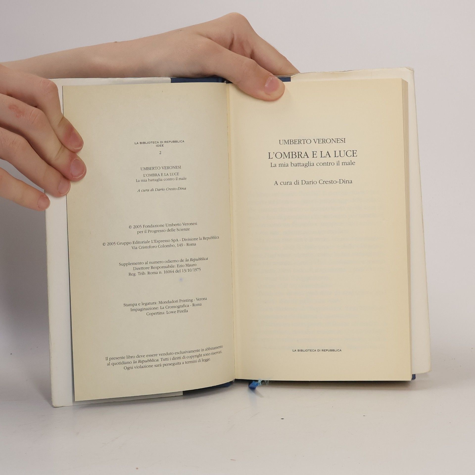 Umberto Veronesi L´omra e la luce