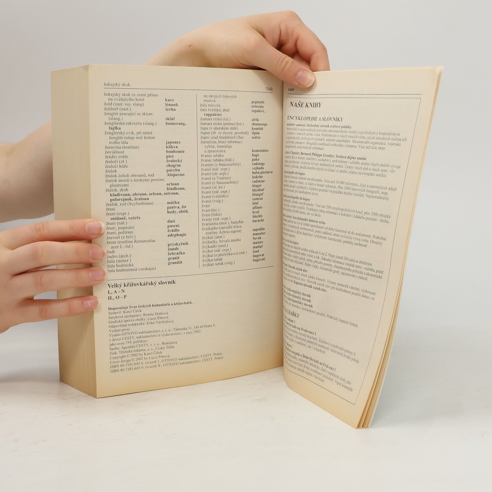 Karel Čálek Velký křížovkářský slovník O-Ž