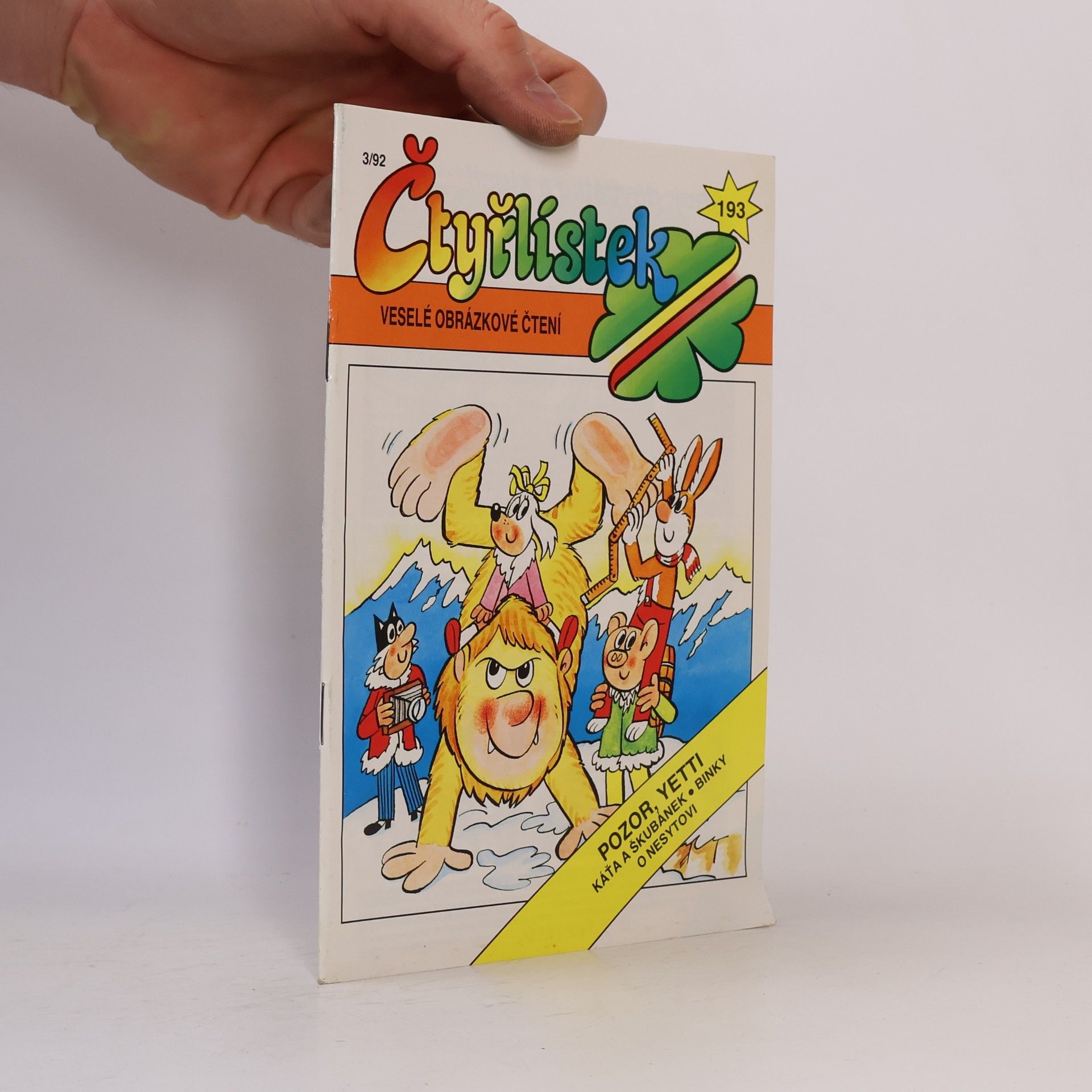 Kolektiv autorů Čtyřlístek 193. 3/1992. Pozor, Yetti