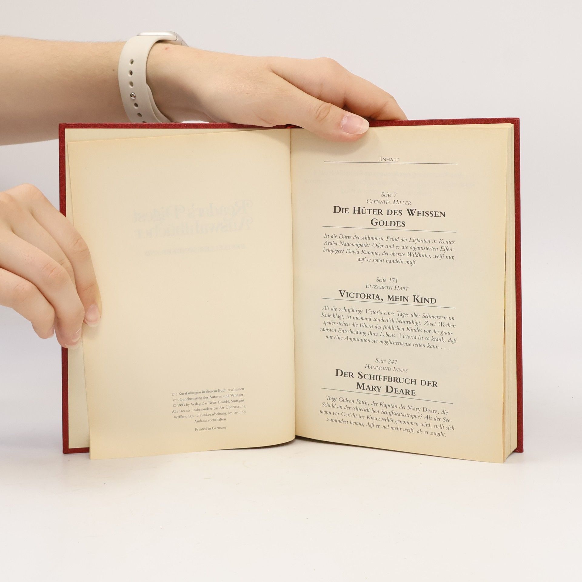 Hammond Innes Reader's Digest Auswahlbücher. Die Hüter des weissen Goldes. Victoria, mein Kind. Der Schiffbruch der Mary Deare