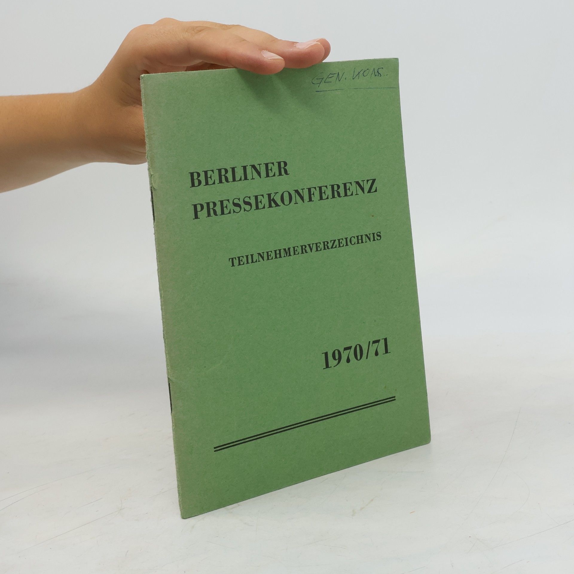 kolektiv Berliner Pressekonferenz 1970/71