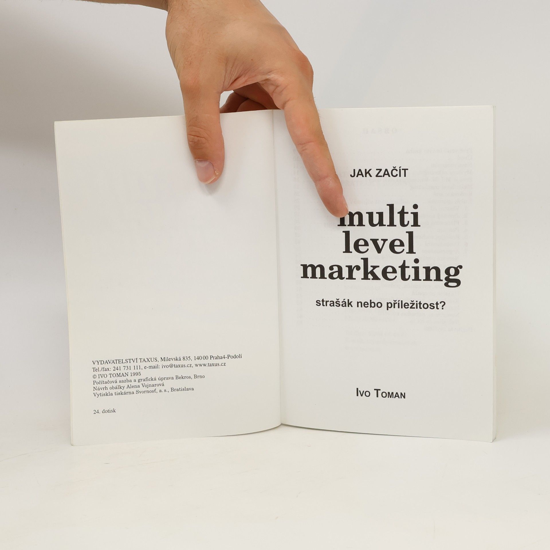 Ivo Toman Jak začít Multi Level Marketing