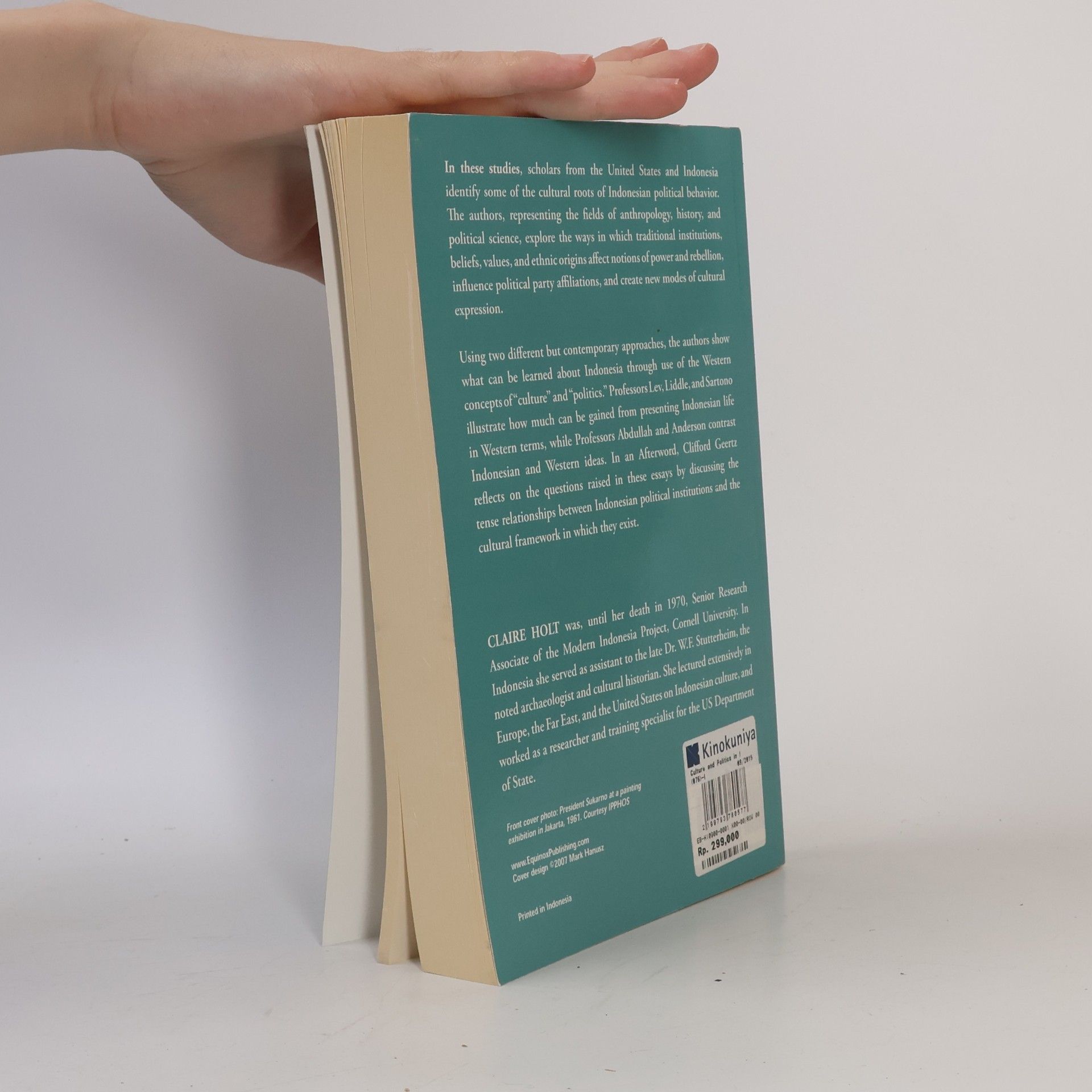 Claire Holt Equinox Classic Indonesia Book: Culture and Politics in Indonesia