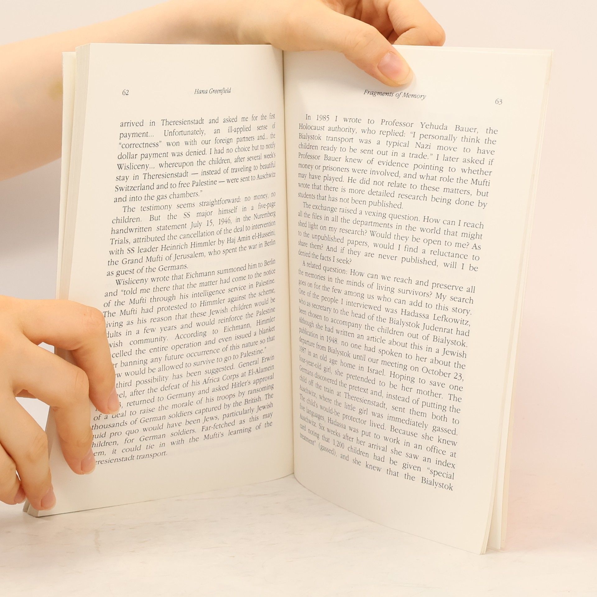 Hana Greenfield Fragments of memory : from Kolin to Jerusalem