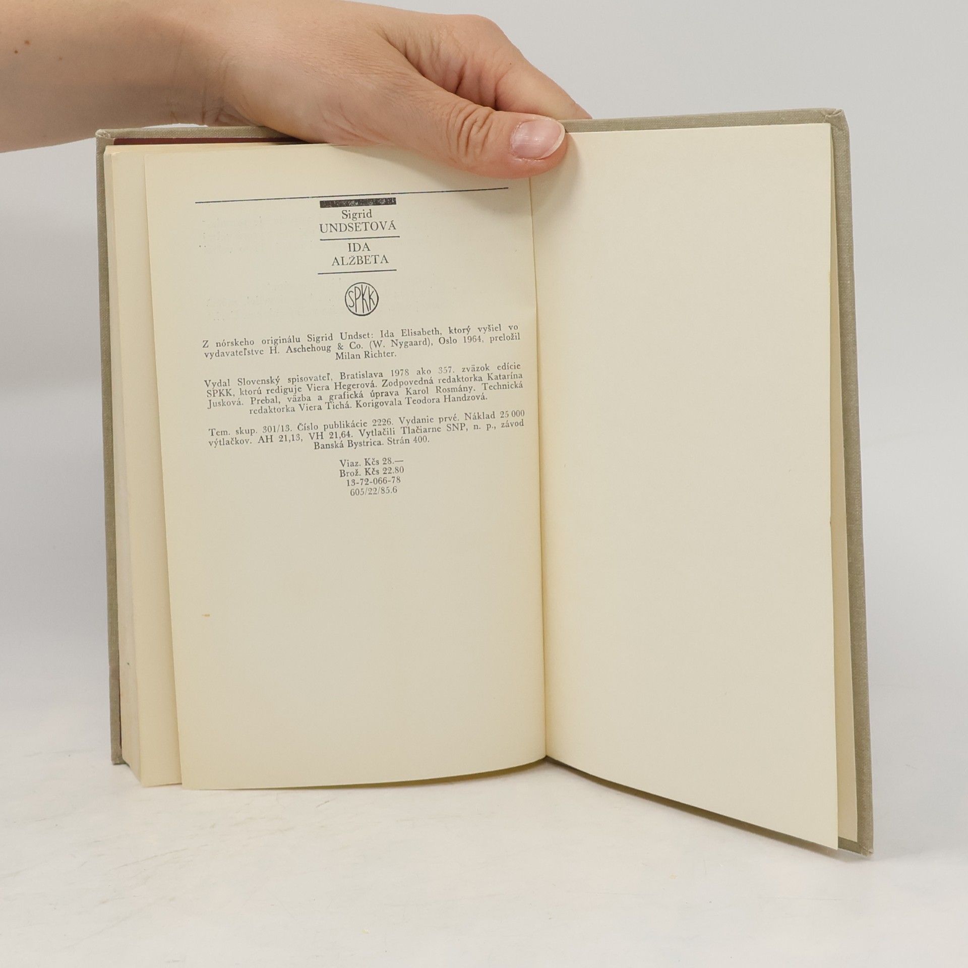 Sigrid Undset Ida Alžbeta