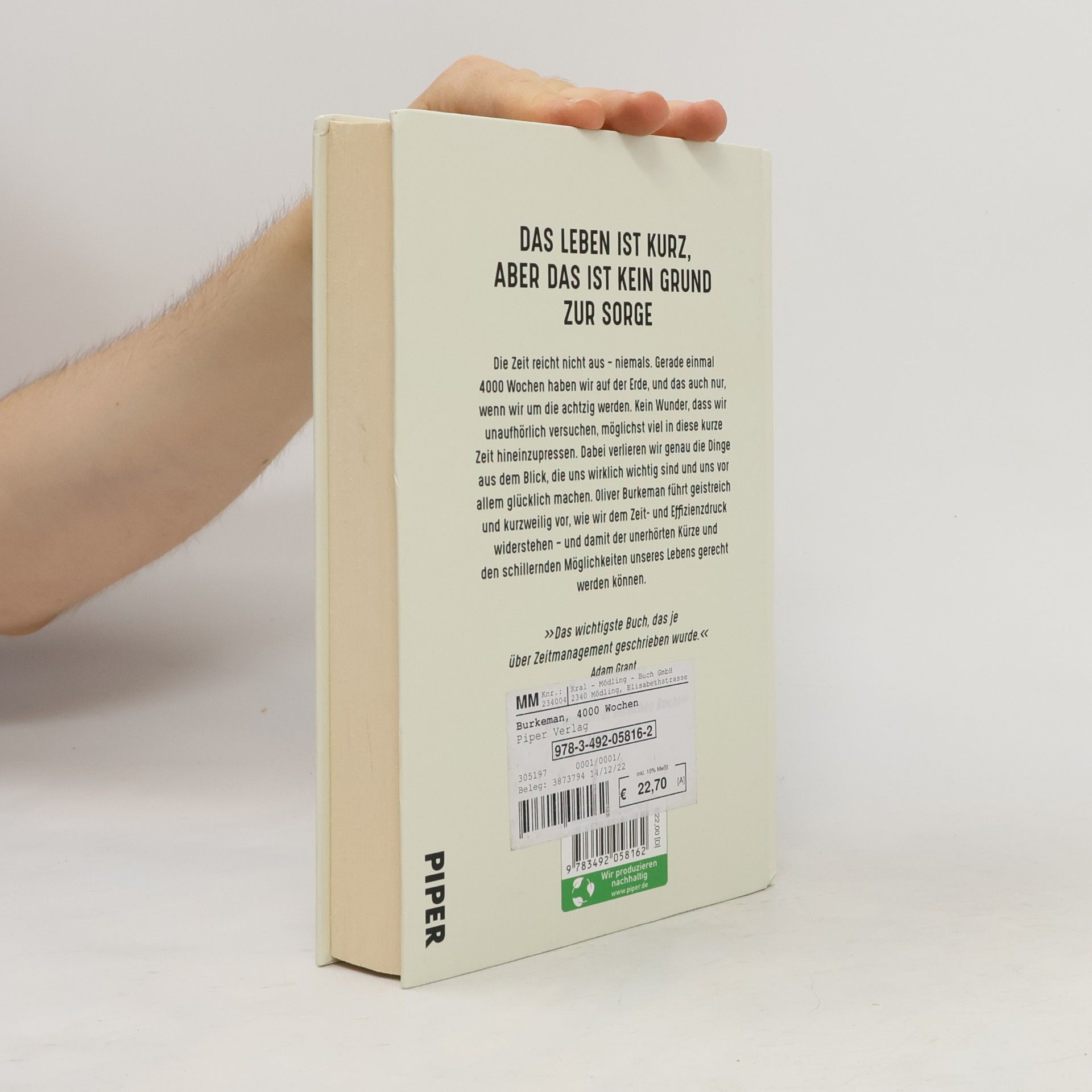 Oliver Burkeman 4000 Wochen