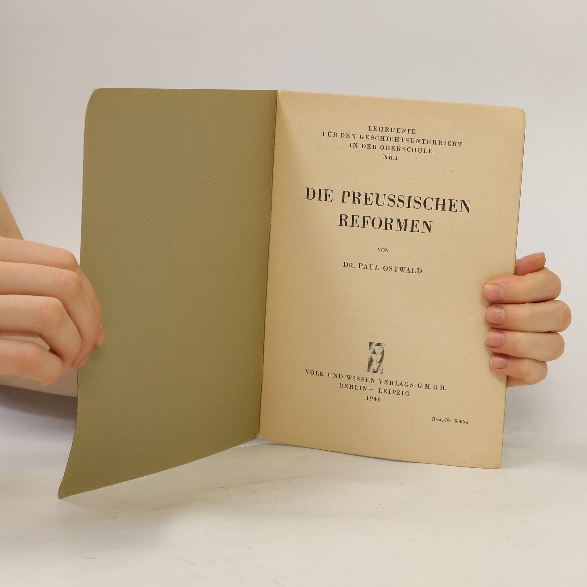 Dr. Paul Ostwald Die preussischen Reformen