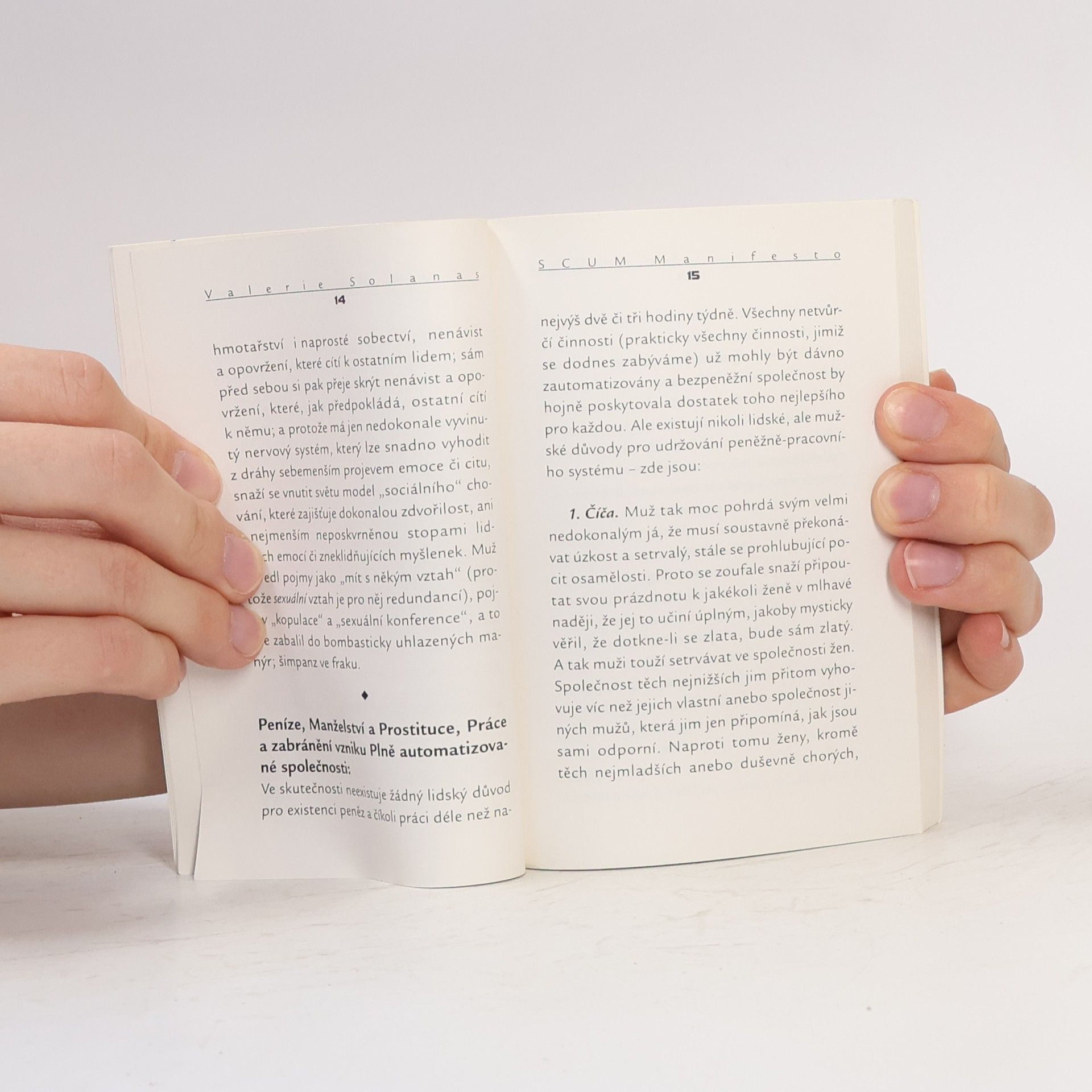 Valerie Solanas Scum manifesto čili Šlem manifest