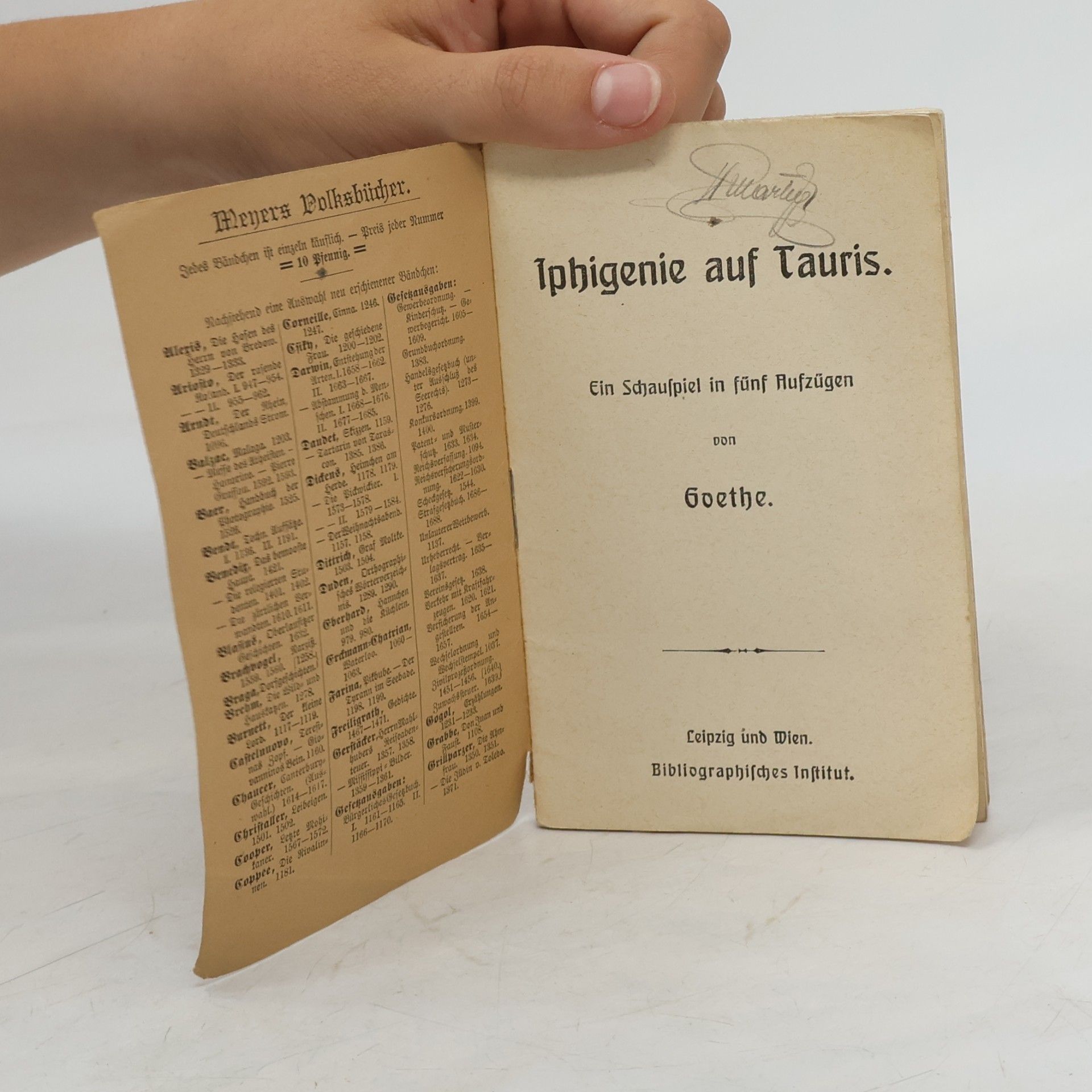 Johann Wolfgang von Goethe Iphigenie auf Tauris