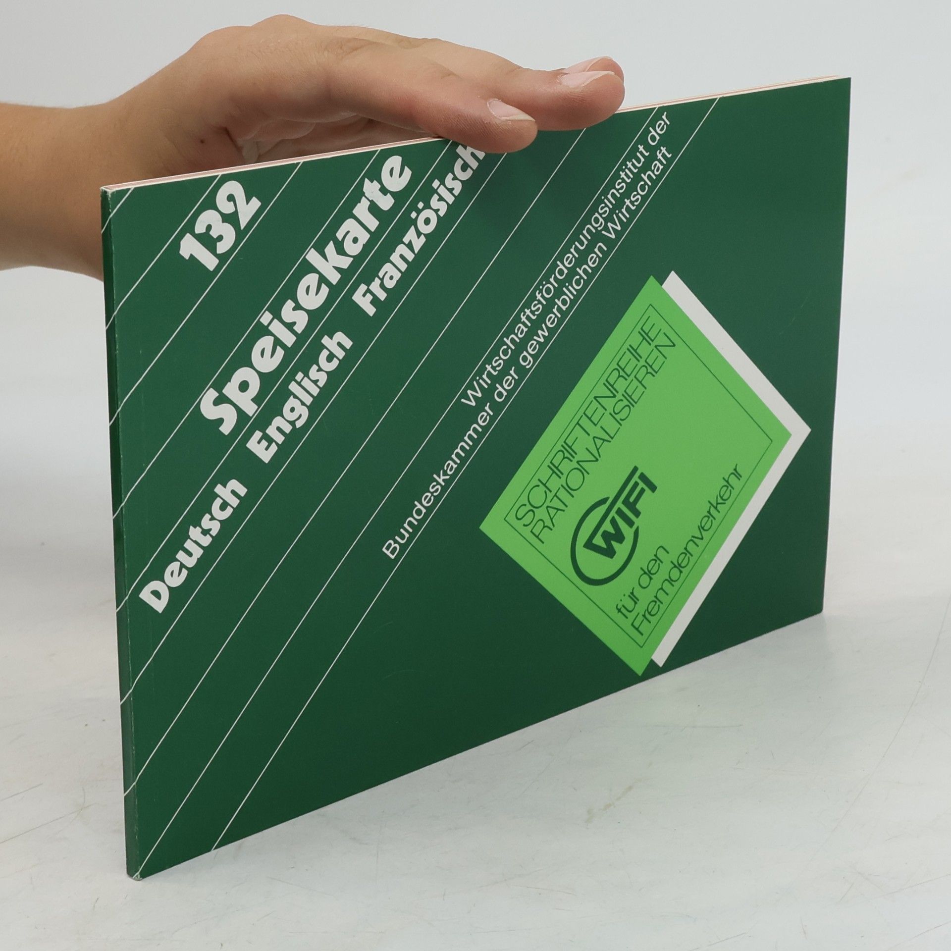 Autores varios Speisekarte 132. Deutsch Englisch Französisch