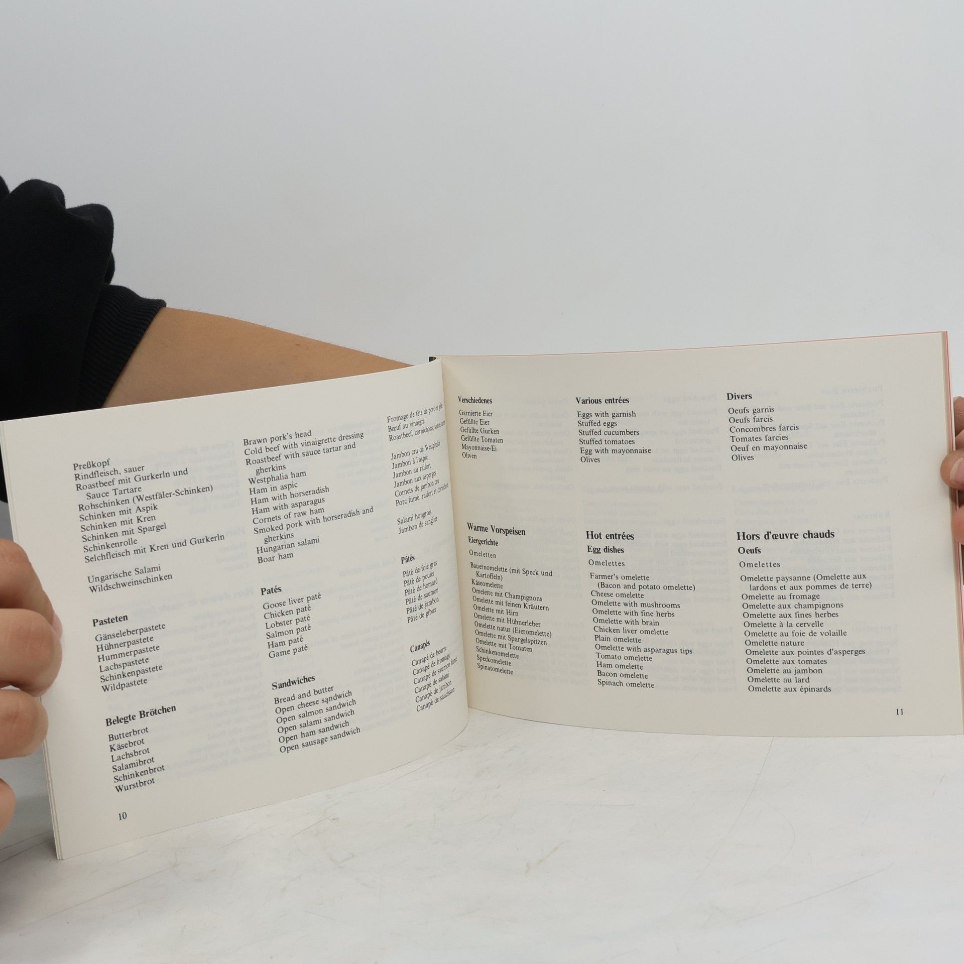 Autorenkollektiv Speisekarte 132. Deutsch Englisch Französisch