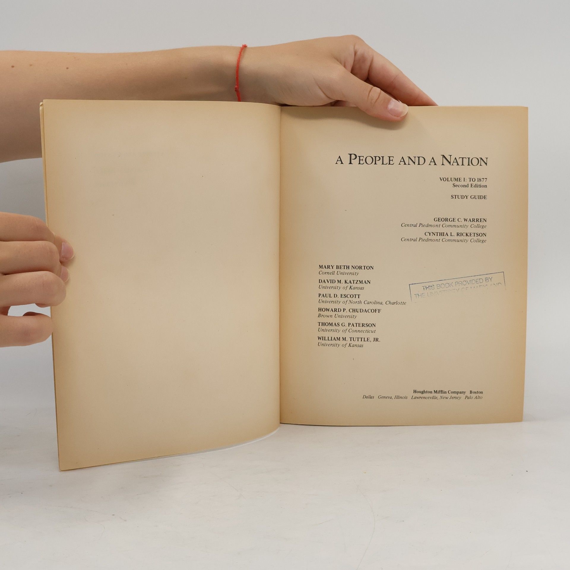 Mary Beth Norton People and a Nation: History of the United States - 1: A People and a Nation