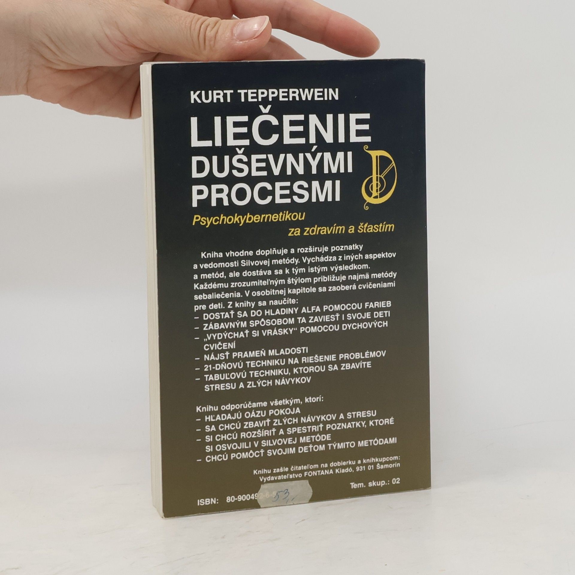 Kurt Tepperwein Liečenie duševnými procesmi