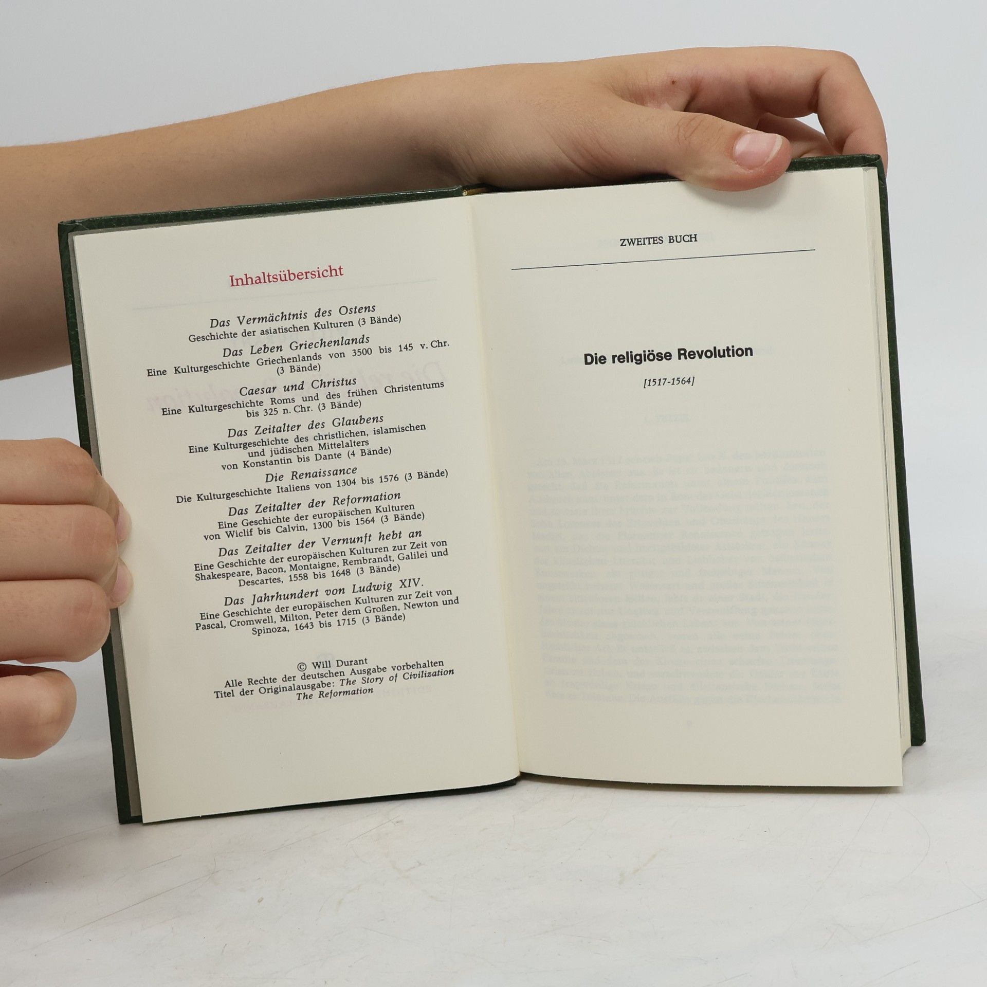Will Durant Kulturgeschichte der Menscheit 18. Das Zeitalter der Reformation