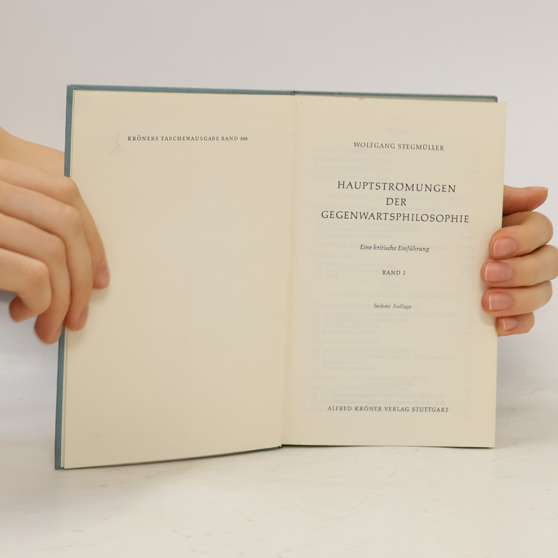 Wolfgang Stegmüller Hauptströmungen der Gegenwartsphilosophie