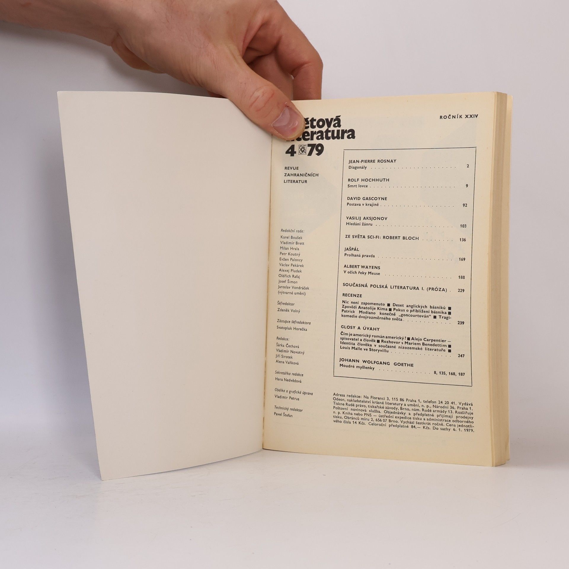 Autores varios Světová literatura 4/79