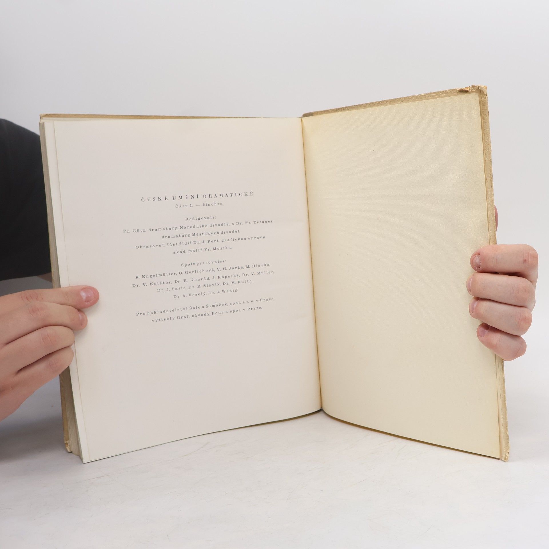 Various authors České umění dramatické. Část I.