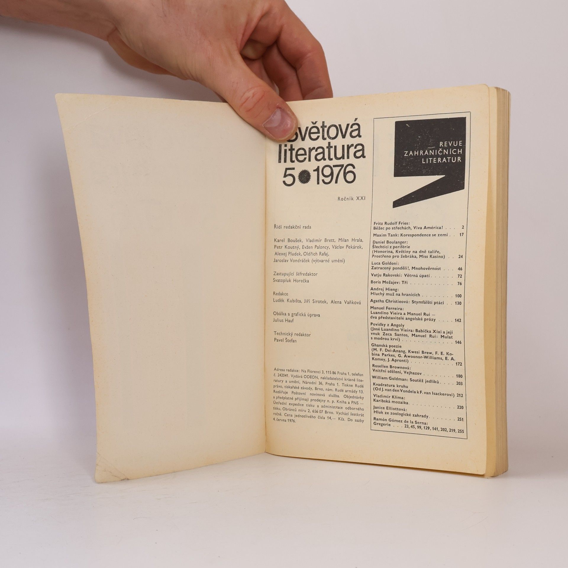 Various authors Světová literatura 5/1976