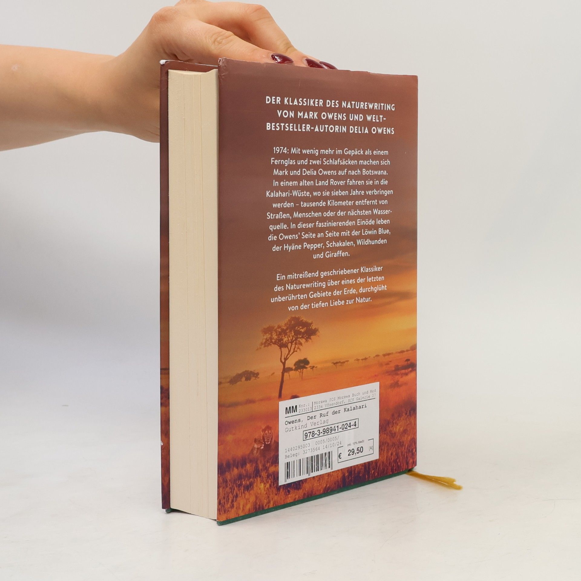 Delia Owens Der Ruf der Kalahari. Ein Klassiker des Naturewriting von Weltbestseller-Autorin Delia Owens mit ihrem damaligen Mann Mark Owens - Erstauflage in hochwertiger Sonderausstattung.