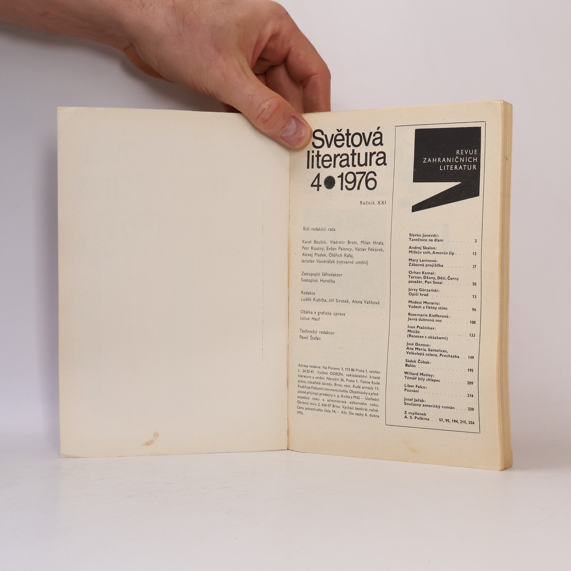 Various authors Světová literatura 4 - 1976