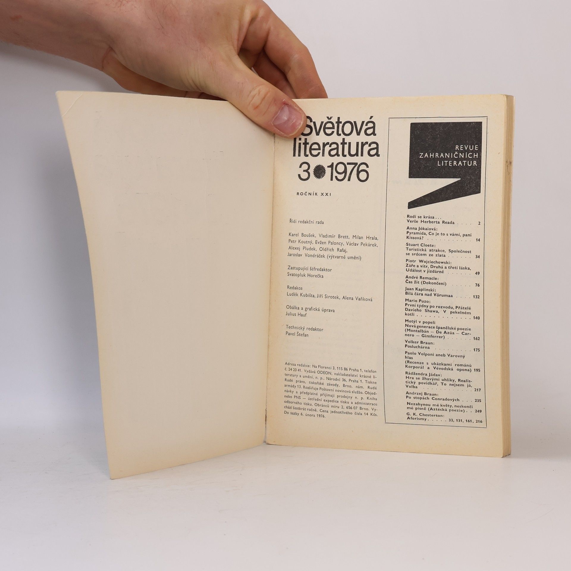 Autores varios Světová literatura 3/1976