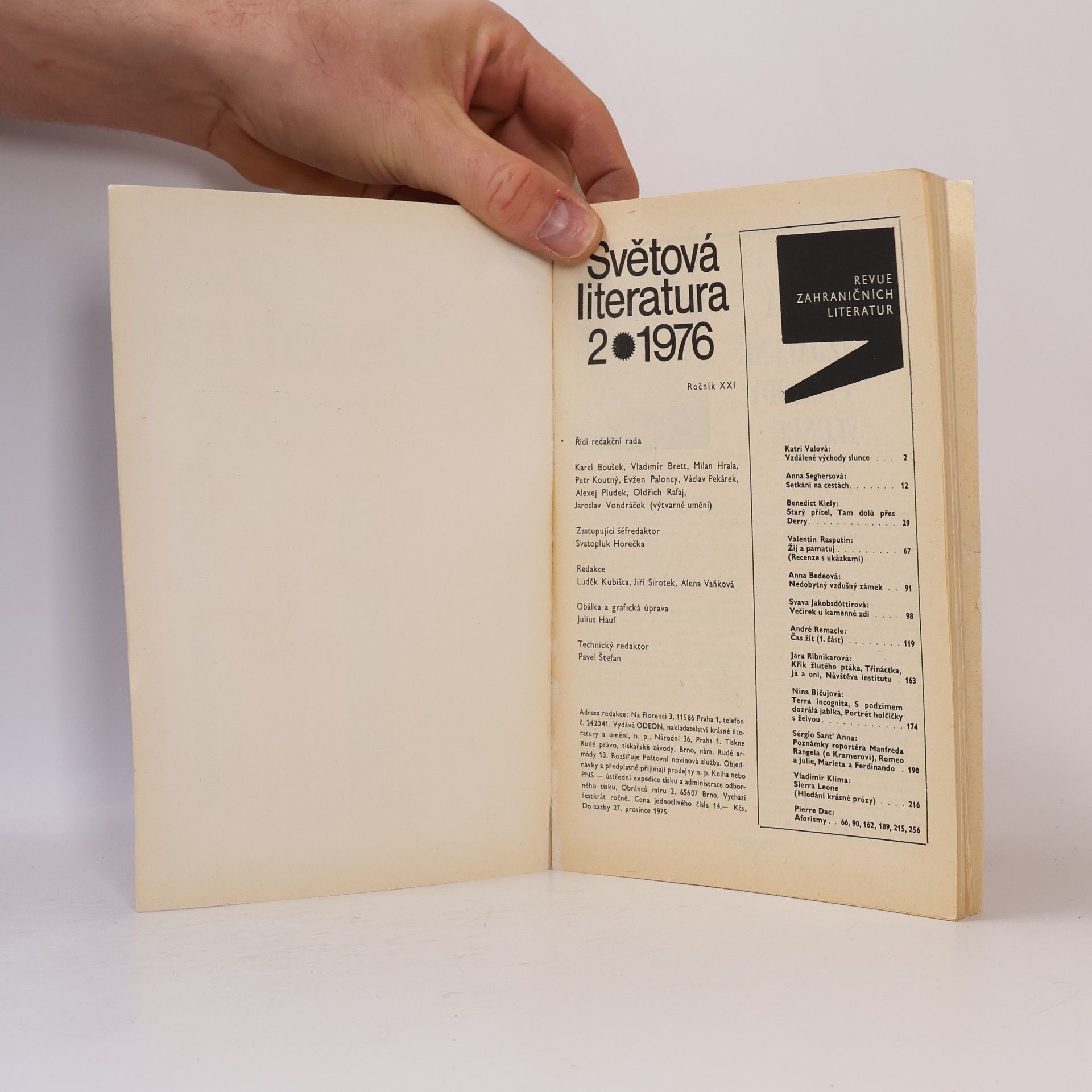 Kolektiv autorů Světová literatura 2/1976