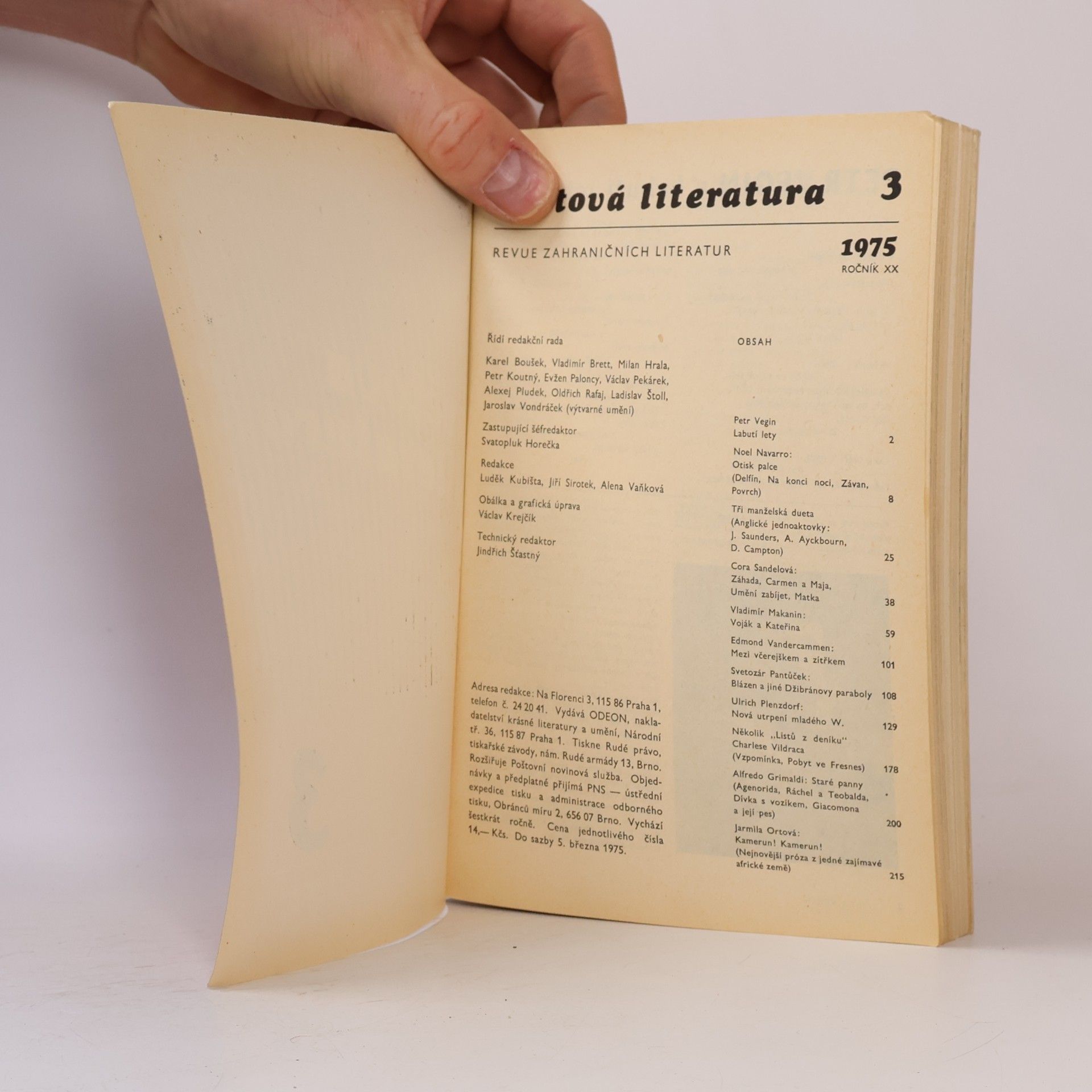Autores varios Světová literatura 3/75