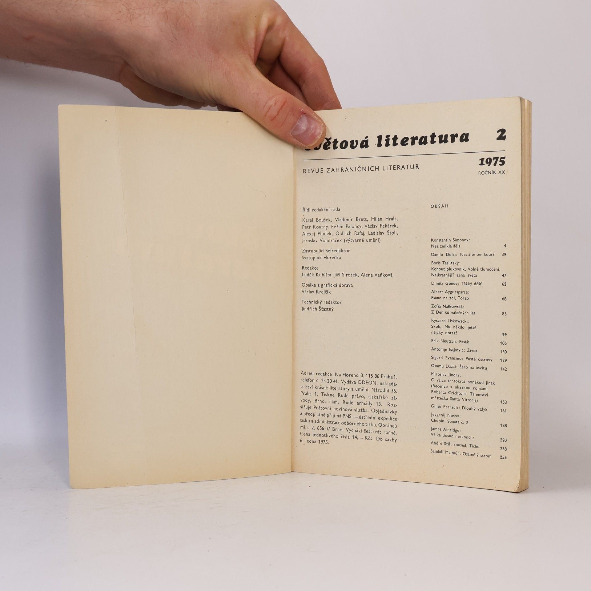 AA.VV. Světová literatura 2/1975