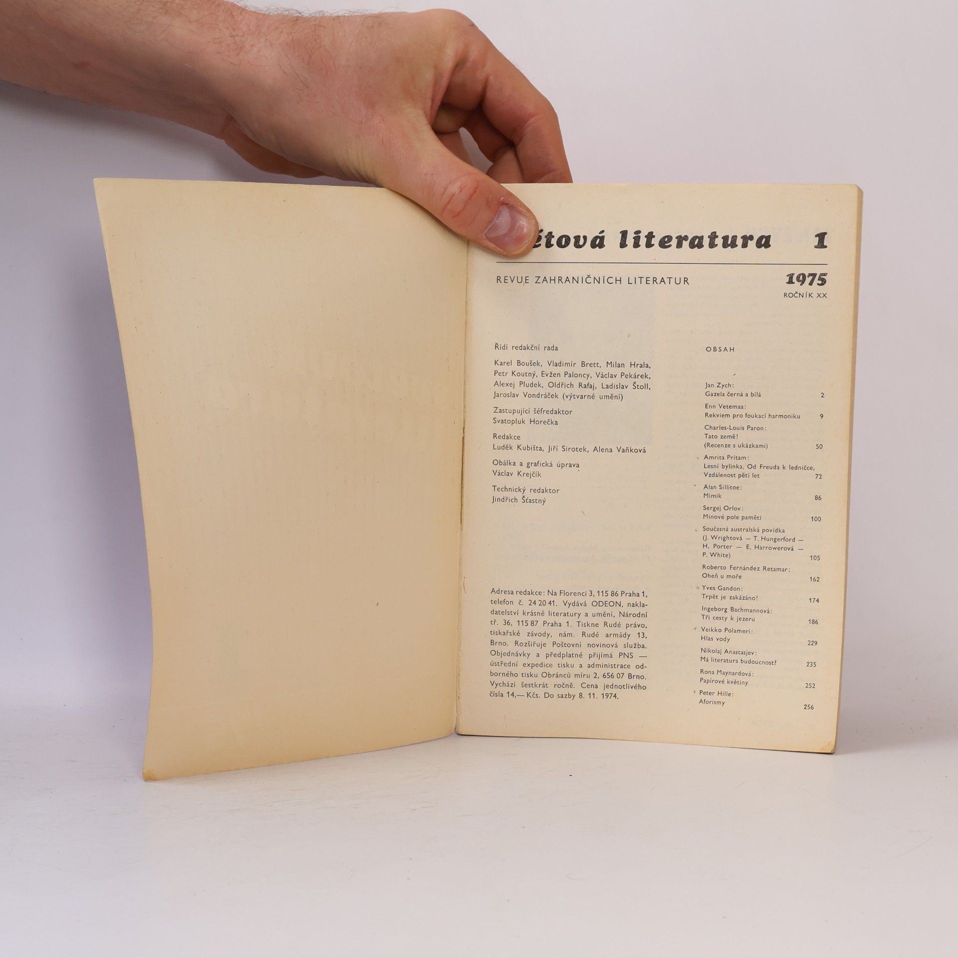 Autores varios Světová literatura 1/1974