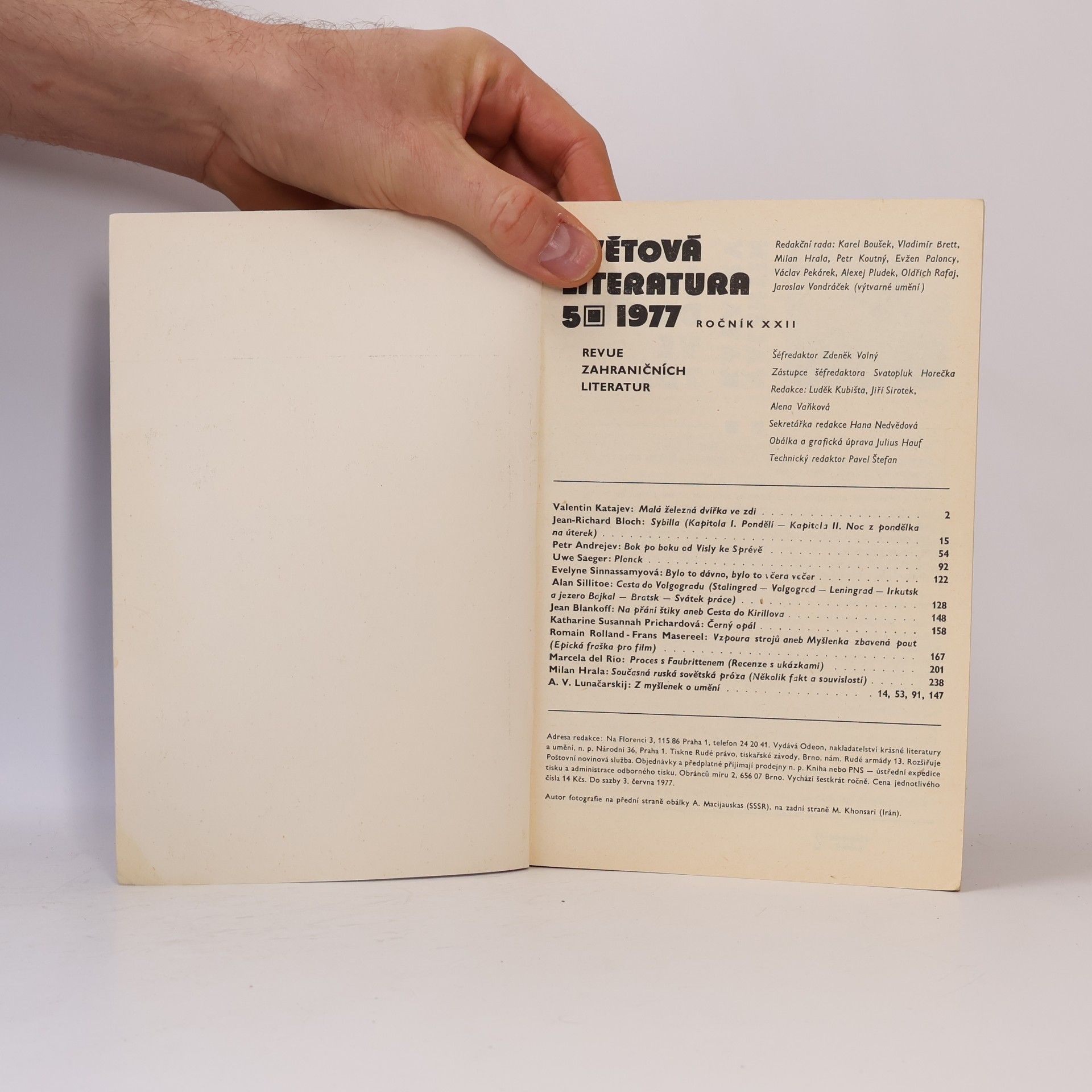 Autores varios Světová literatura 5/1977
